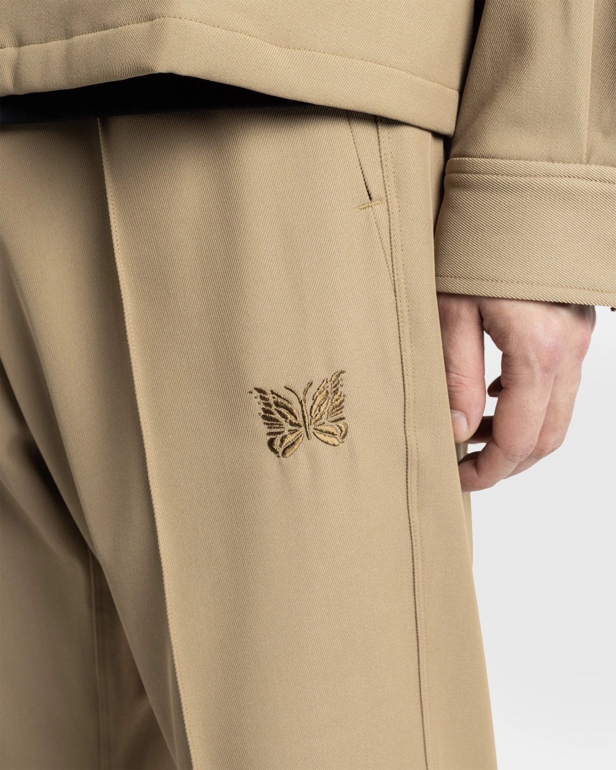 Needles !DS! DS23 Needles Butterfly W.U Boot Cut Khaki Track Pants Size 34" / US 12 / IT 48 - 6 Thumbnail