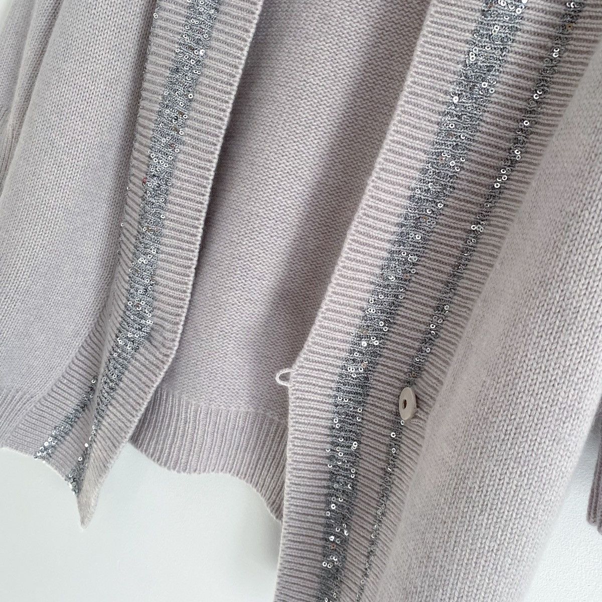Brunello Cucinelli Brunello Cucinelli Short Sleeve Cashmere Sweater Size L / US 10 / IT 46 - 10 Thumbnail