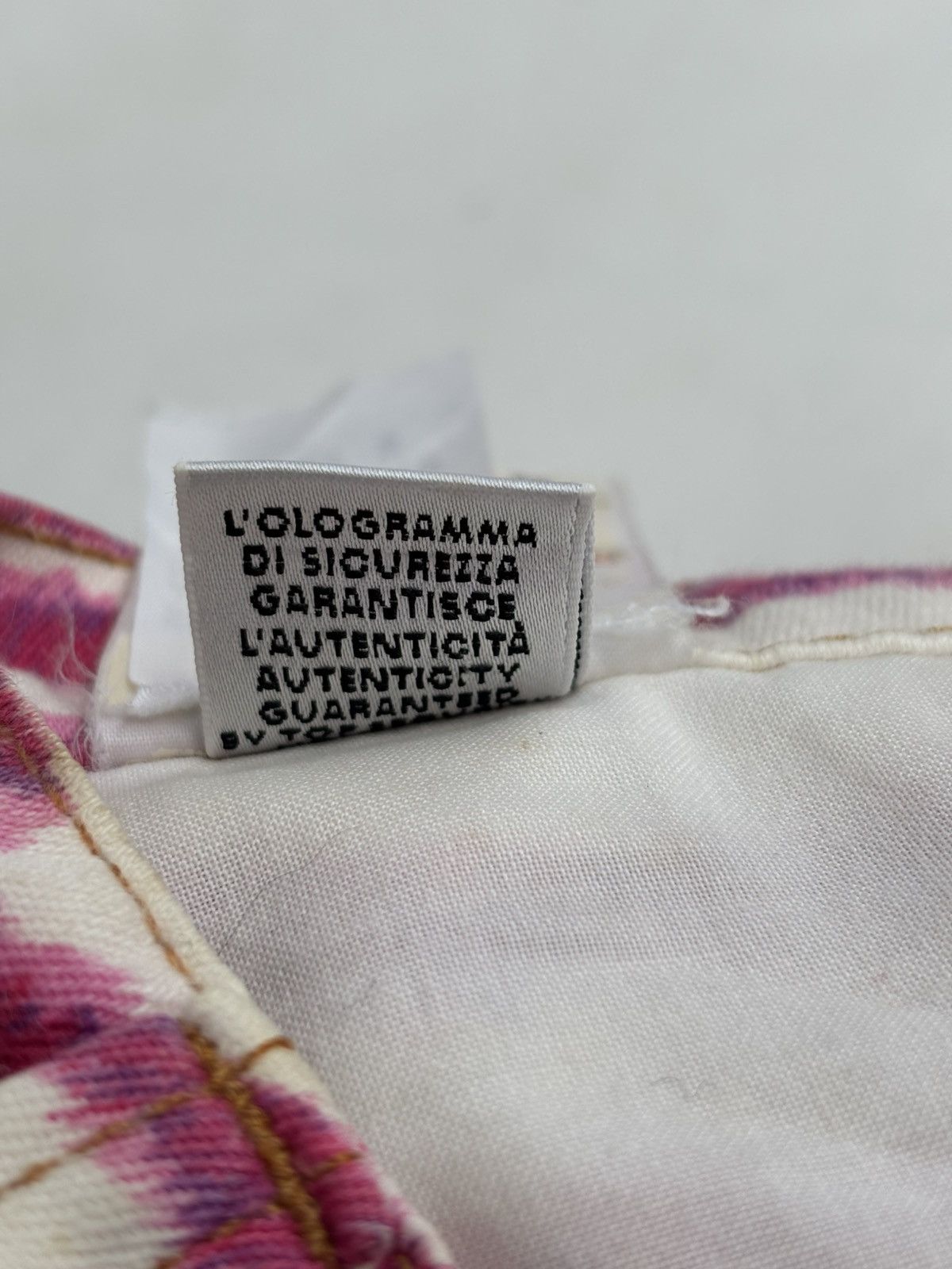 Dolce & Gabbana 2000s Pink Tiger Print Flared Pants Size 28" / US 6 / IT 42 - 10 Thumbnail