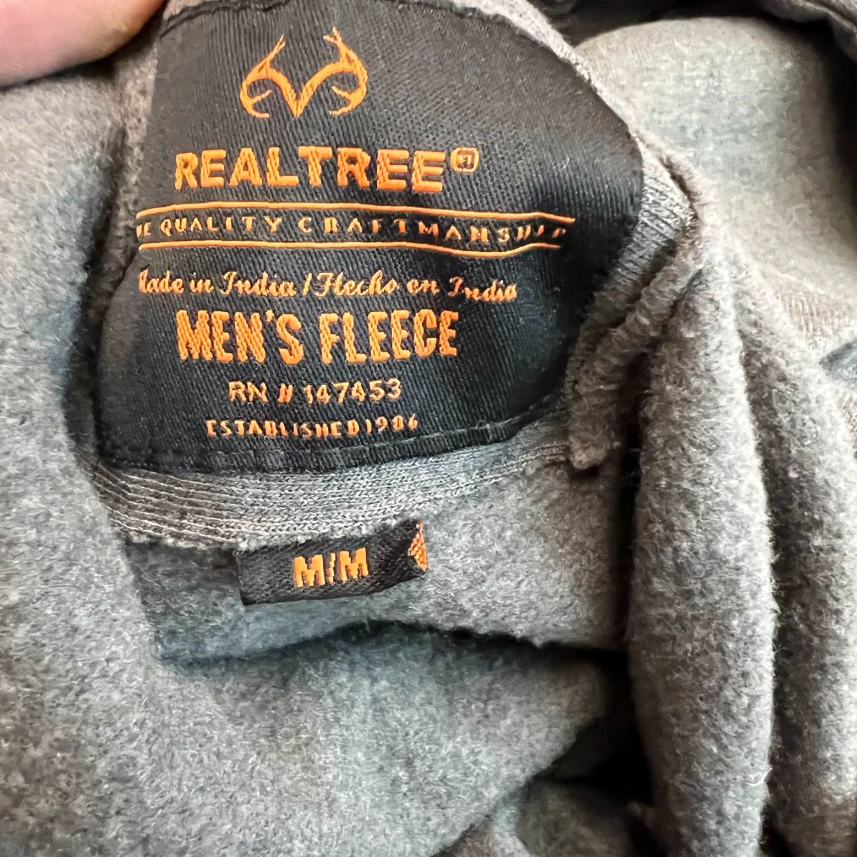 Realtree Realtree Fleece Graphic Hoodie Mens Size M Gray Embroidered Size US M / EU 48-50 / 2 - 5 Thumbnail