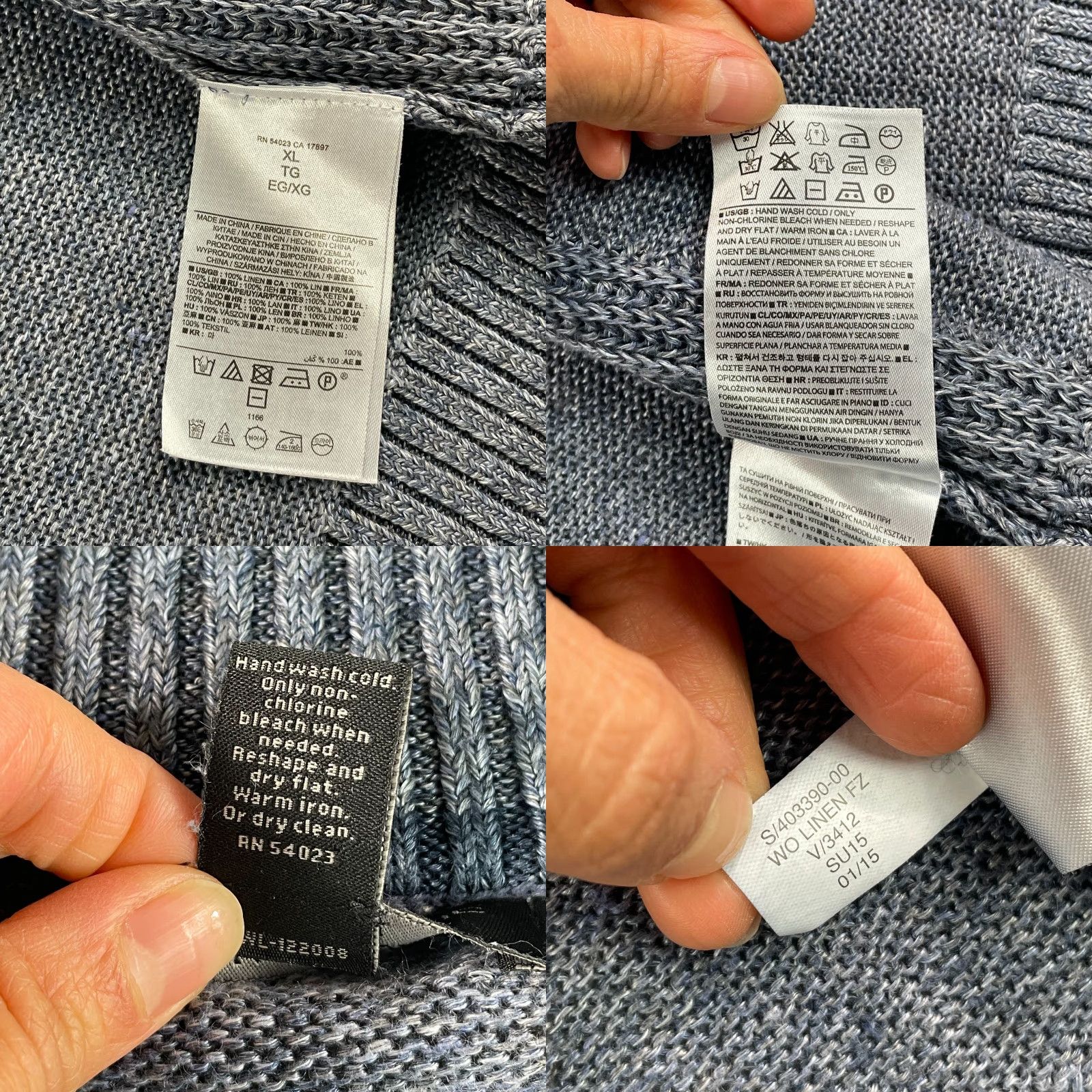 Banana Republic Banana Republic Jacket Men XL Blue Knit Mock Neck Full Zip Linen Bomber Preppy Casual Size US XL / EU 56 / 4 - 8 Thumbnail