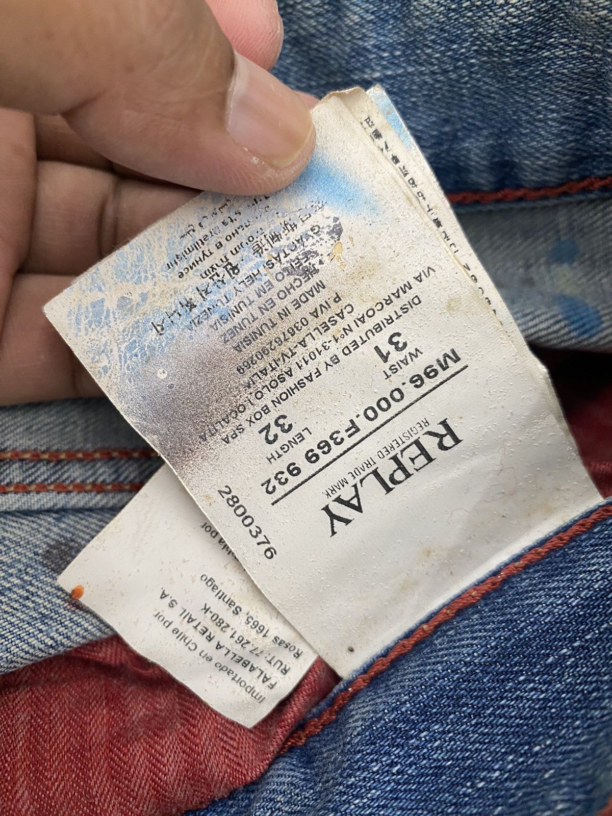 Replay REPLAY PAINTED DENIM DESIGN SKINNY TYPE JETO STYLE Size US 31 - 9 Thumbnail
