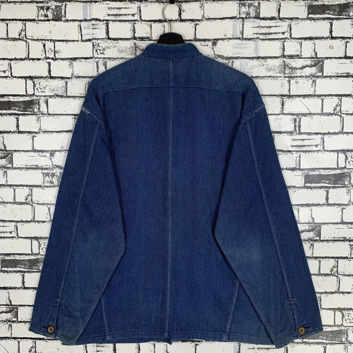 Pure Blue Japan Pure Blue Japan Indigo Mandarin Collar Jacket Men Size 2 Size XS / US 0-2 / IT 36-38 - 7 Thumbnail