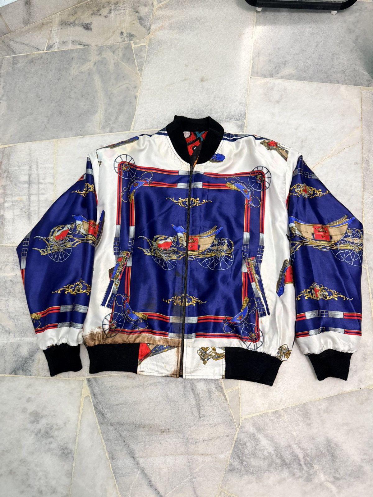 Vintage Rare Vintage 80s 90s Abstract Art Bomber Jacket Size US L / EU 52-54 / 3 - 5 Thumbnail