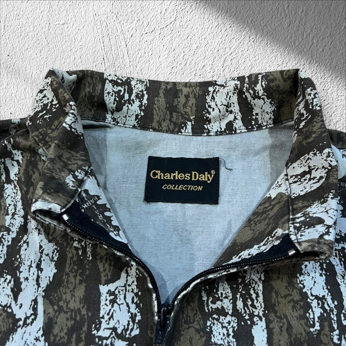 Vintage Vintage Charles Daly Tree Bark Camo Hunting Jacket Large Size US L / EU 52-54 / 3 - 3 Thumbnail