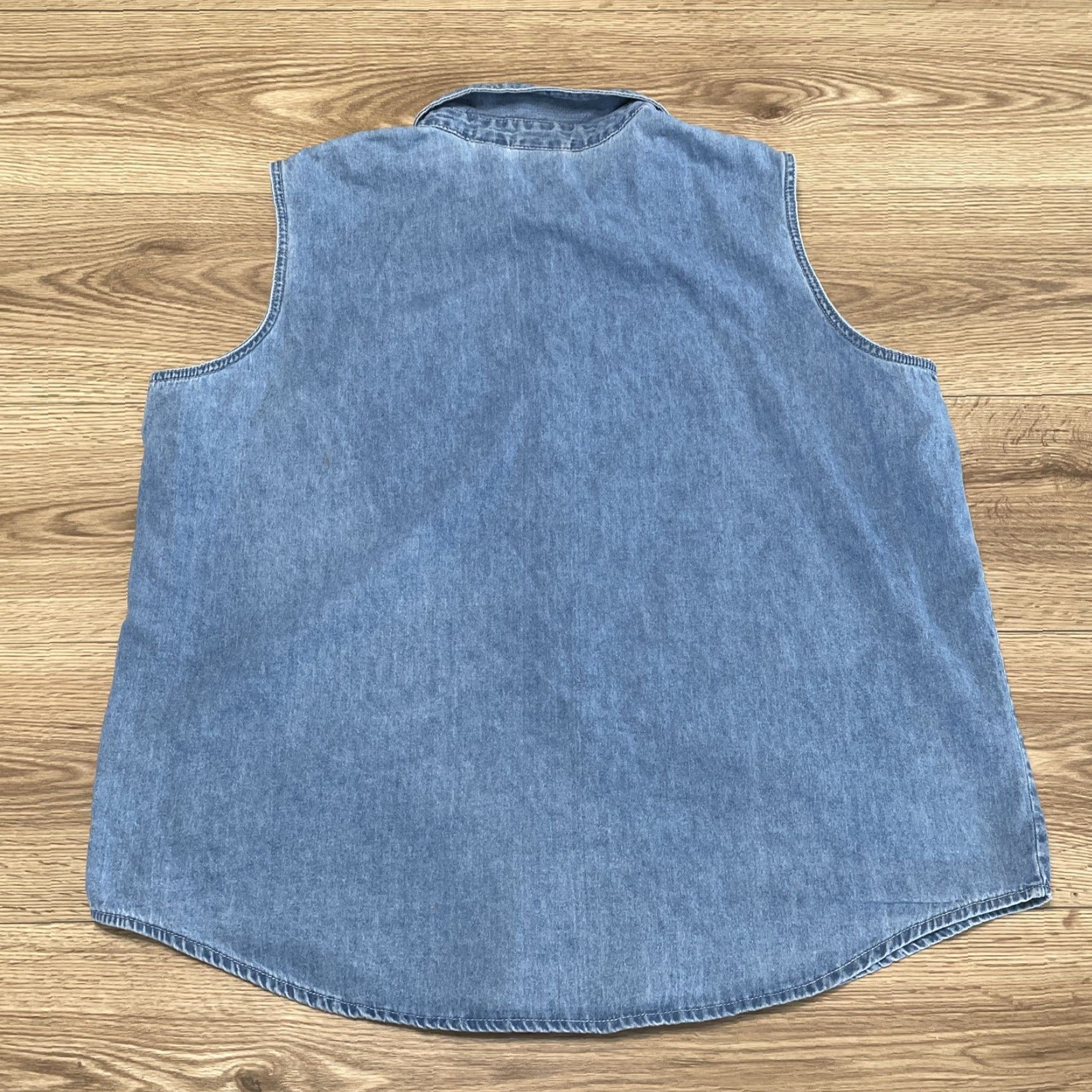 Disney VINTAGE Disney Winnie The Pooh Denim Vest Women Plus Size 20W Embroidered Sleeveless Denim Size 3XL / US 20-22 - 8 Thumbnail