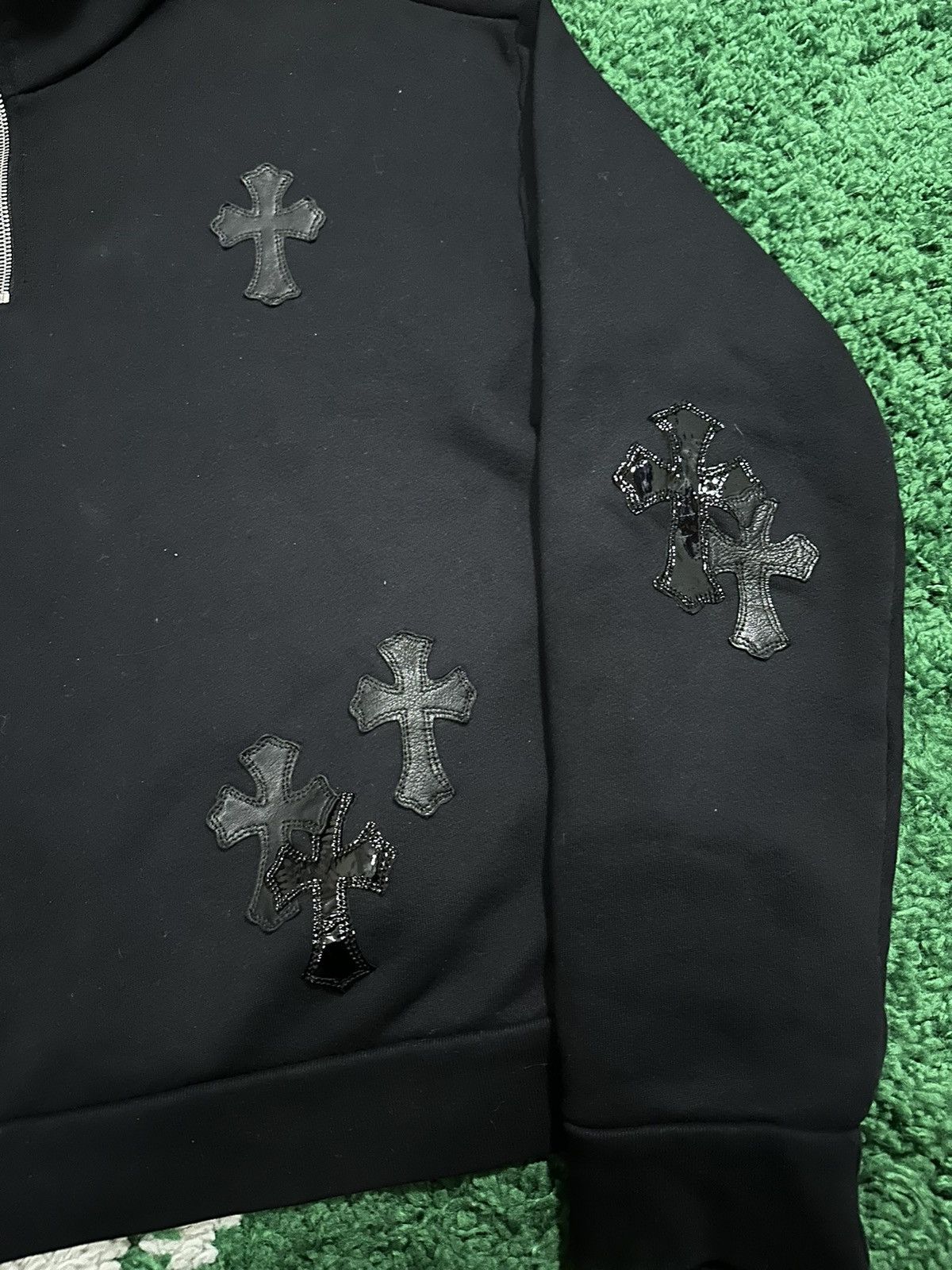 Chrome Hearts Chrome Hearts Black Cross Patch Quarter Zip Size US S / EU 44-46 / 1 - 2 Thumbnail