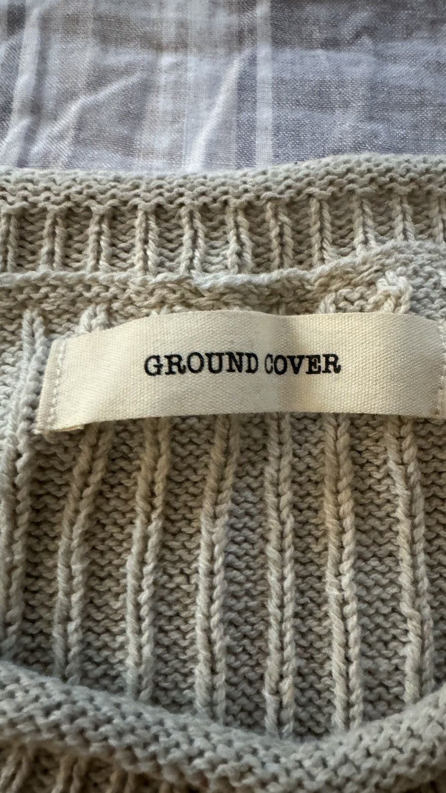 Ground Cover Ground Cover Rib Raglan Sweater (White, Medium) Grailed