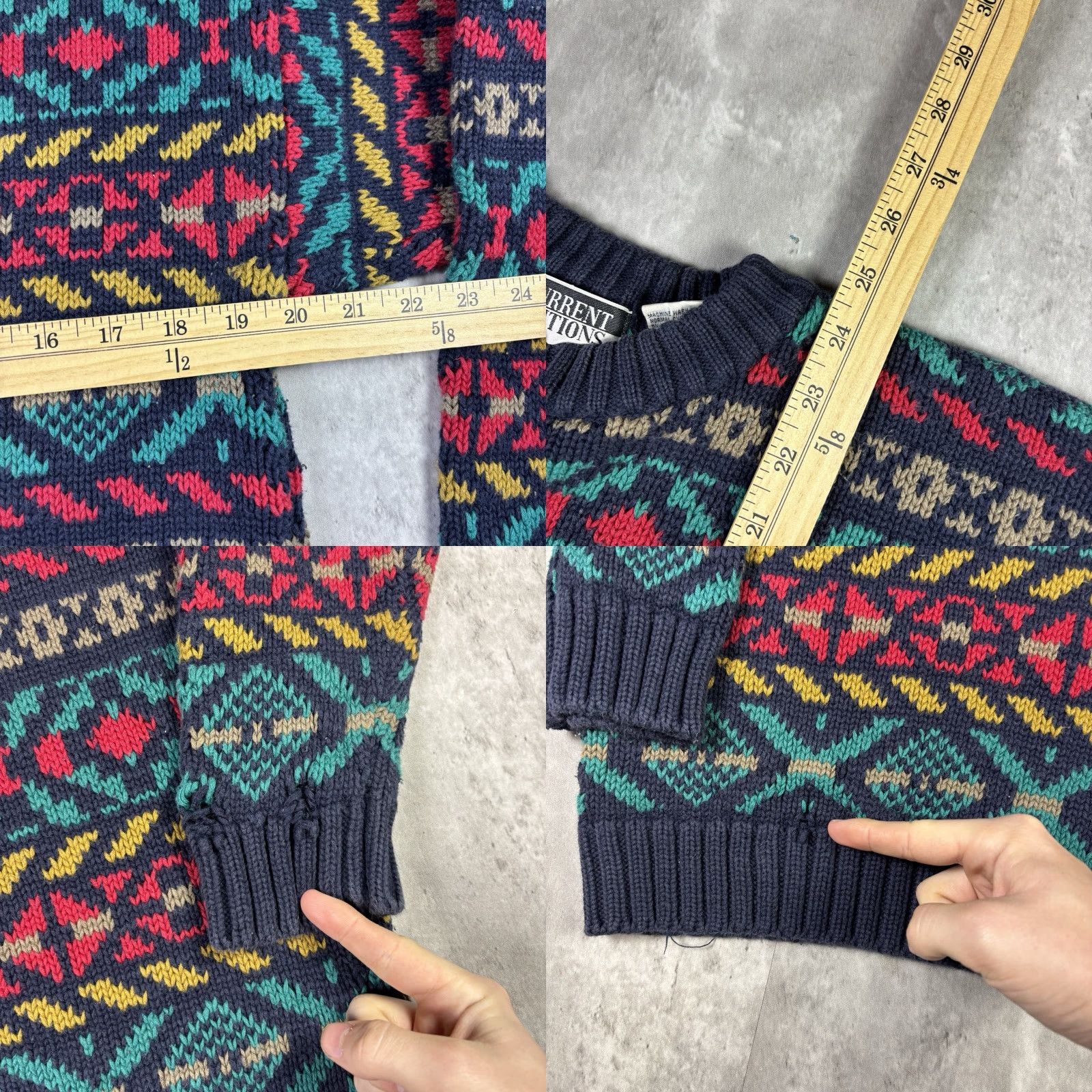 Vintage VINTAGE Current Edition Striped Cotton Pullover Knit Sweater Adult Large Men Crew Neck Size US L / EU 52-54 / 3 - 8 Thumbnail