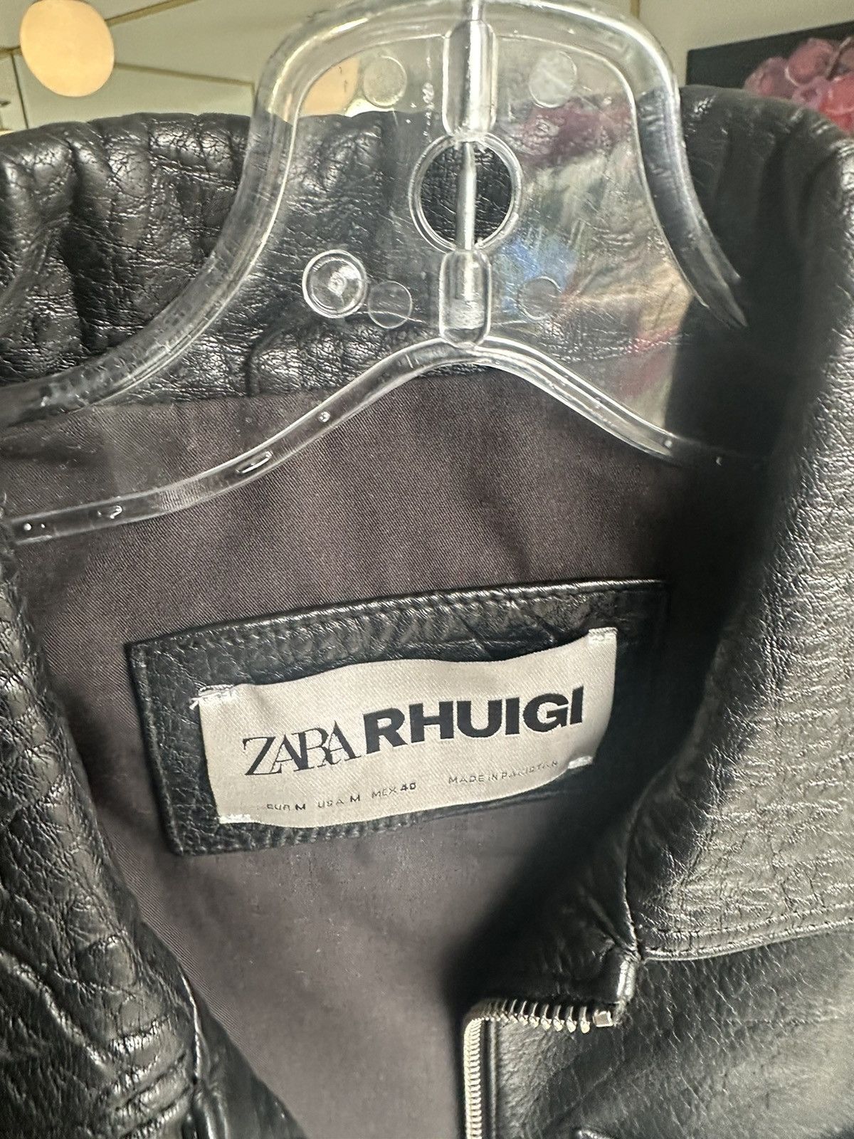 Rhude × Zara Men's Rhude x Zara New Cropped Leather Jacket Size US M / EU 48-50 / 2 - 3 Thumbnail