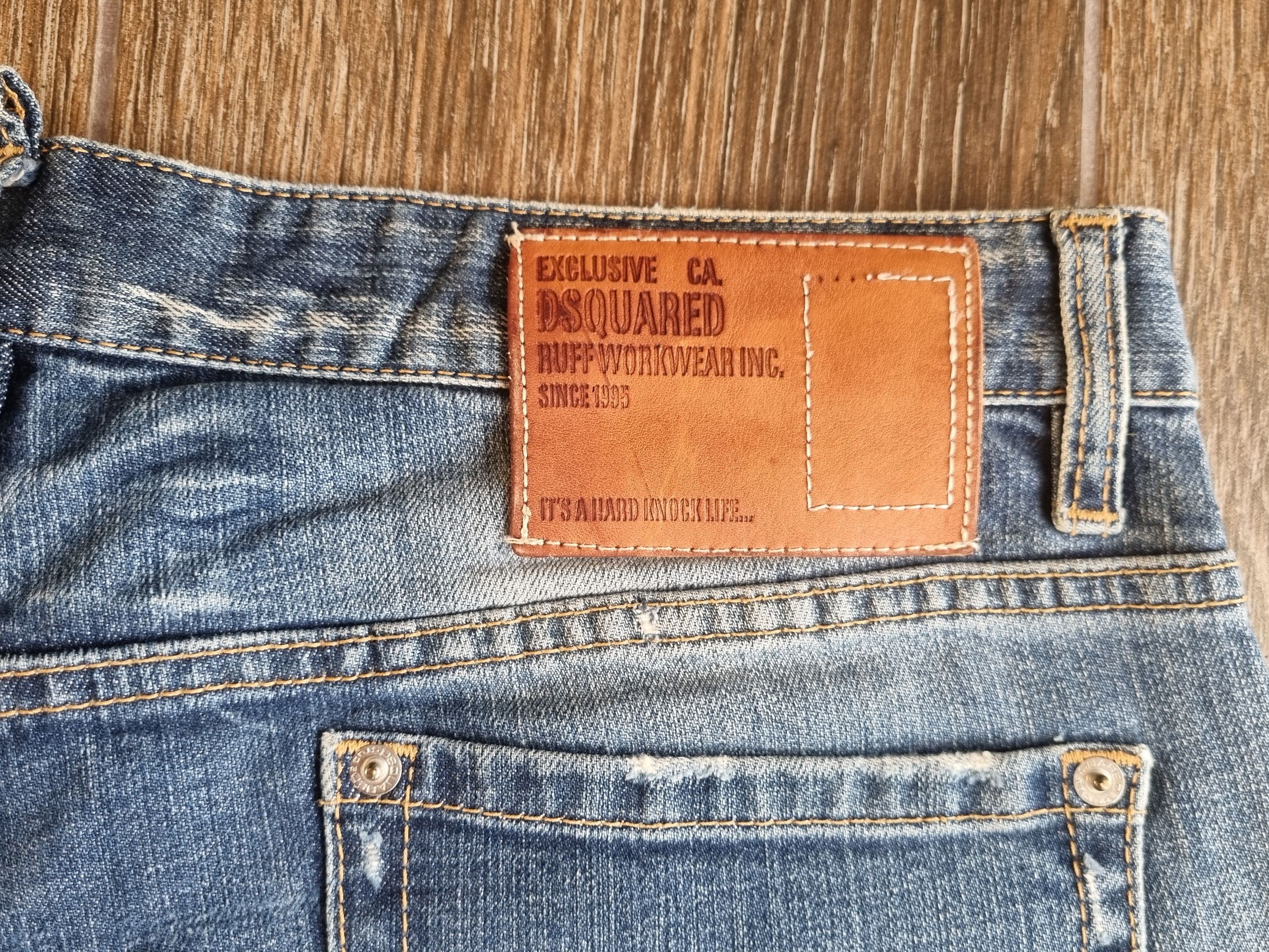 Dsquared2 'It's A Hard Knock Life' Slim Stonewashed Distressed Jeans Size US 34 / EU 50 - 10 Thumbnail
