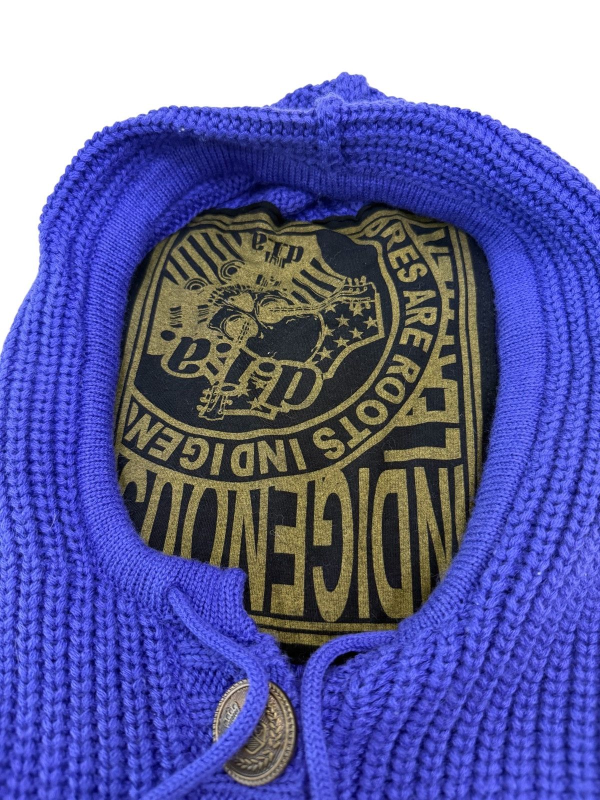 Japanese Brand D.I.A Studded Purple Knit Hoodie Size XS / US 0-2 / IT 36-38 - 6 Thumbnail