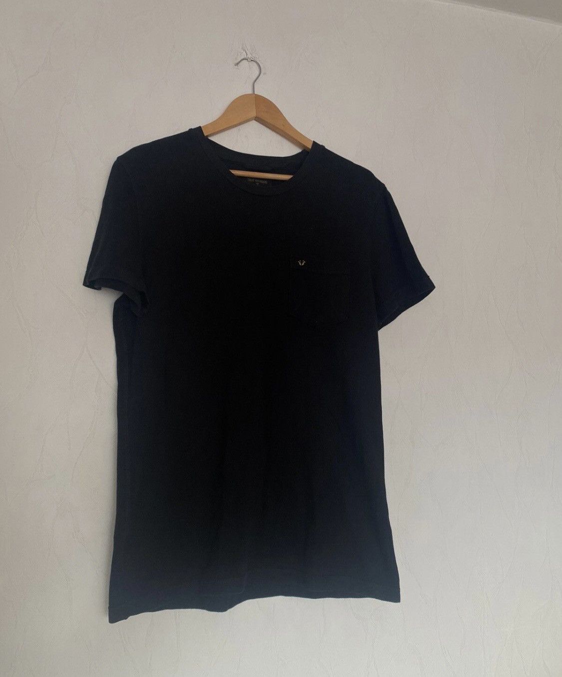 True religion big logo drip polo shirt tee