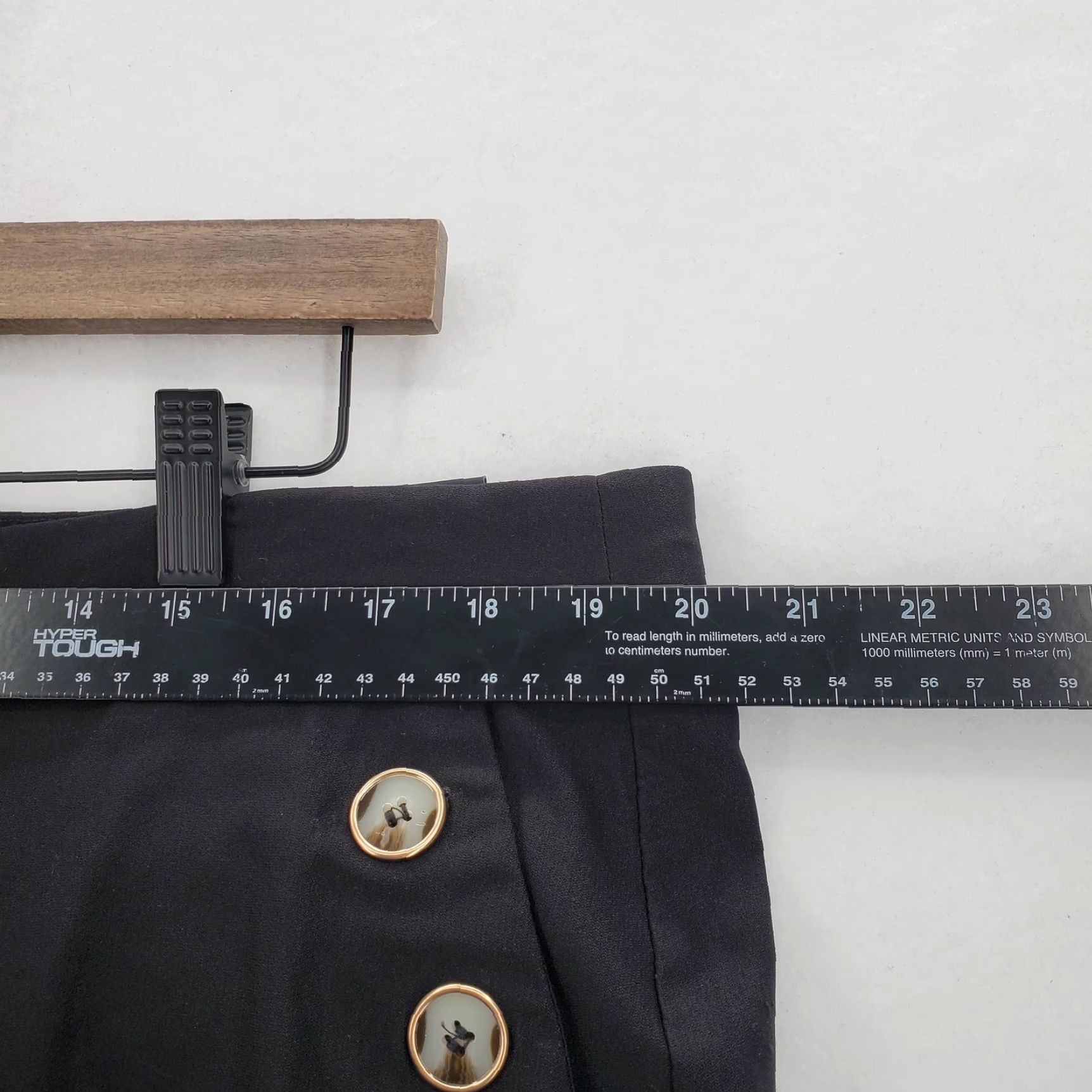 Jones New York VINTAGE? No. Jones New York Pants Womens 2X Black Stretch Side Button Plus Ankle Nautical NWT Size 40" / US 18 - 7 Thumbnail