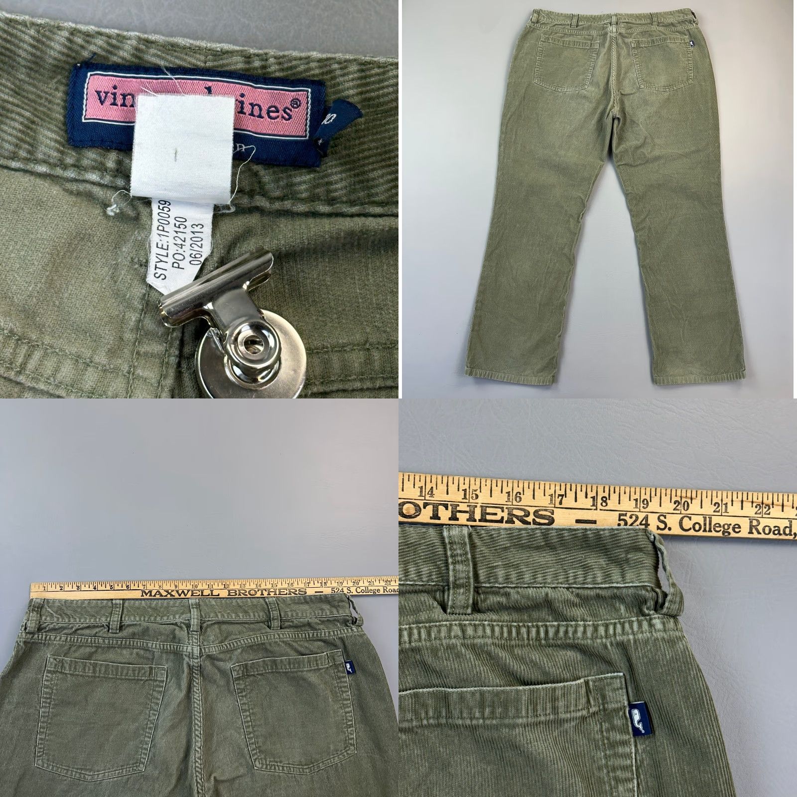 Vineyard Vines Vineyard Vines Pants Mens 38x30 Green Corduroy Flat Front 5 Pocket Preppy Casual Size US 38 / EU 54 - 8 Thumbnail