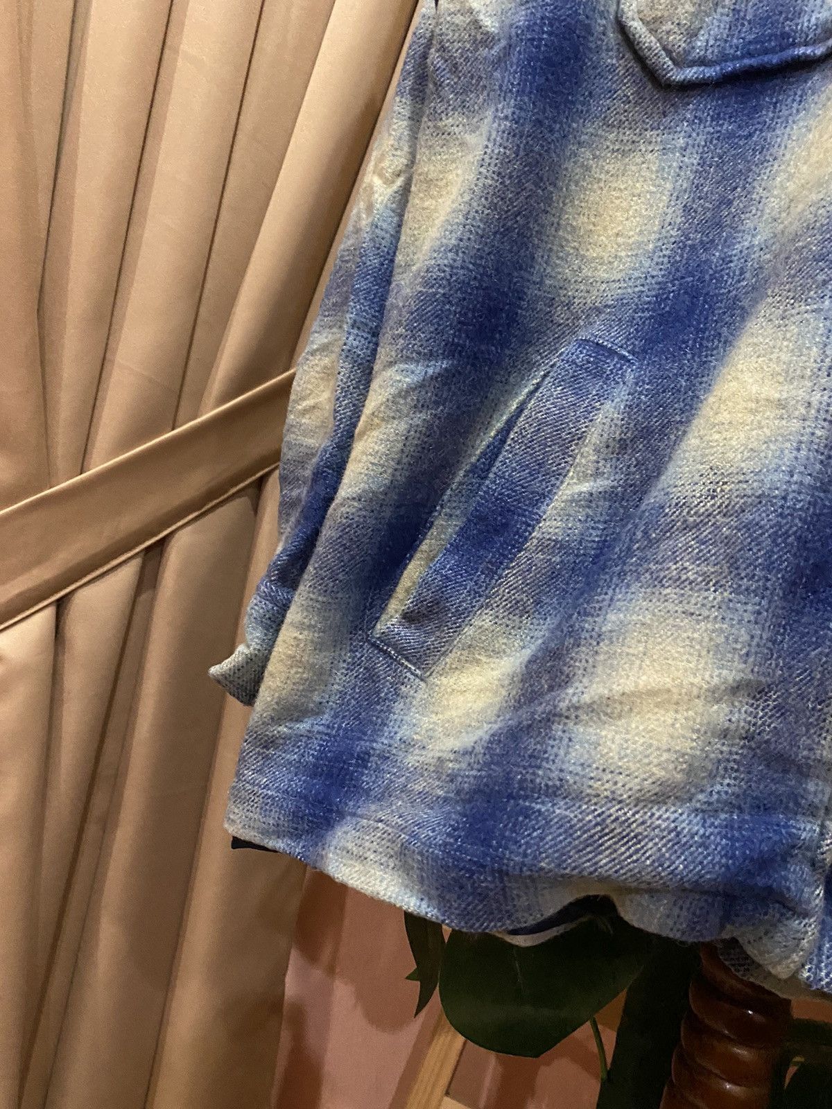 Japanese Brand Belle Paule Vintage Blue Plaid Wool Jacket - Retro Zip-Up Size US M / EU 48-50 / 2 - 7 Thumbnail