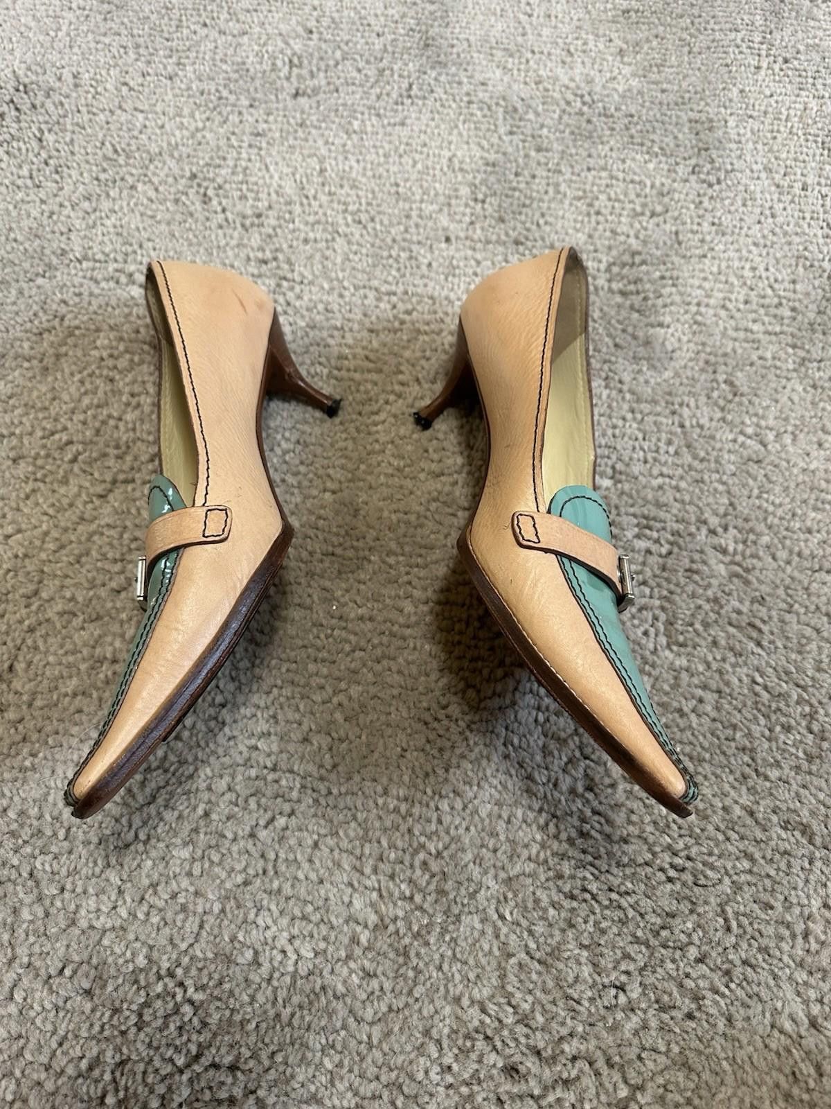 Prada Prada Camel Leather heels size 37.5 Size US 6.5 / IT 36.5 - 5 Thumbnail