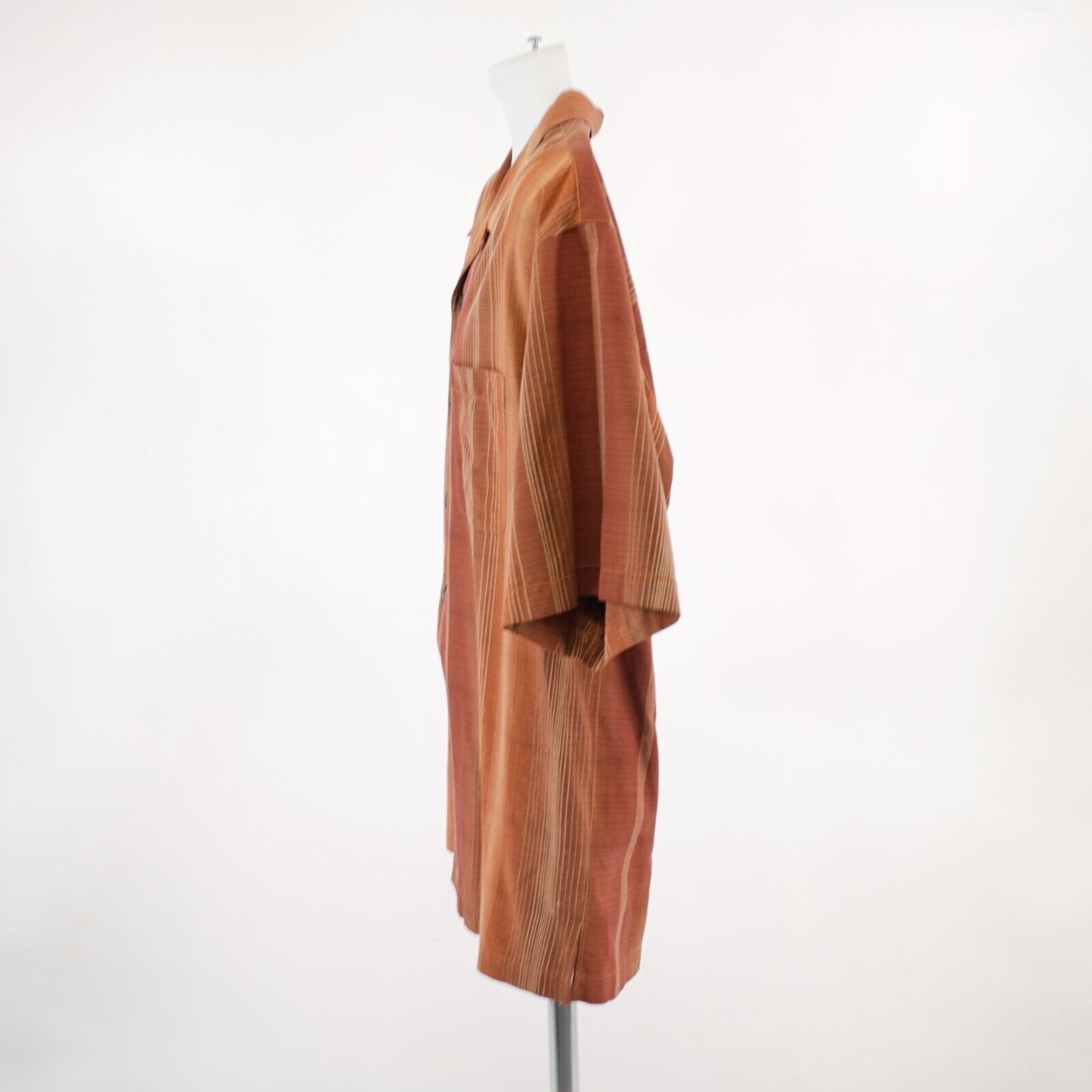 Tommy Bahama Tommy Bahama Orange Brown Silk Hawaiian Large Collared Dress Size US L / EU 52-54 / 3 - 5 Thumbnail