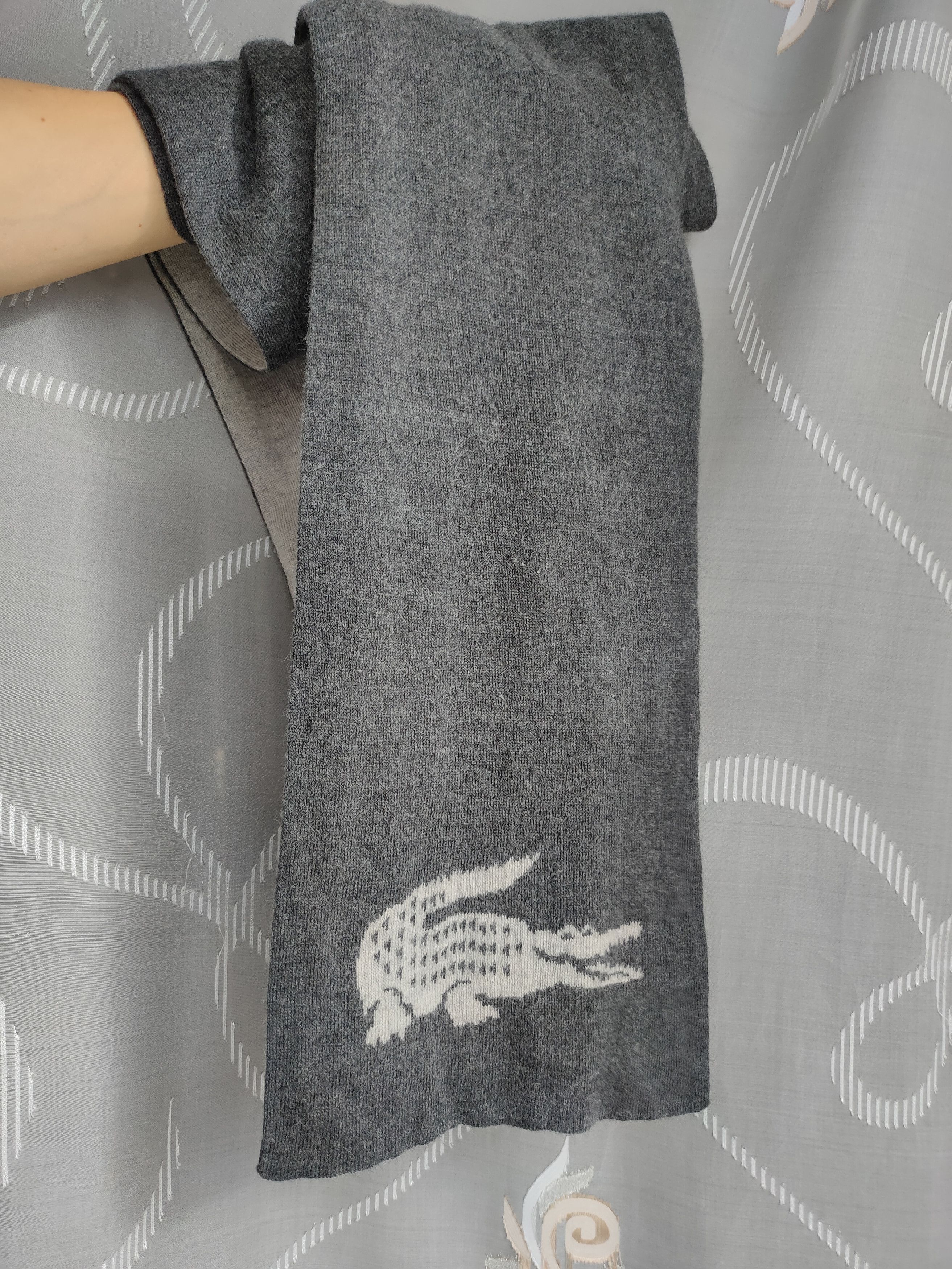 Lacoste Lacoste Scarf Two Sided Woolen Pure Laine Vierge Size ONE SIZE - 7 Thumbnail