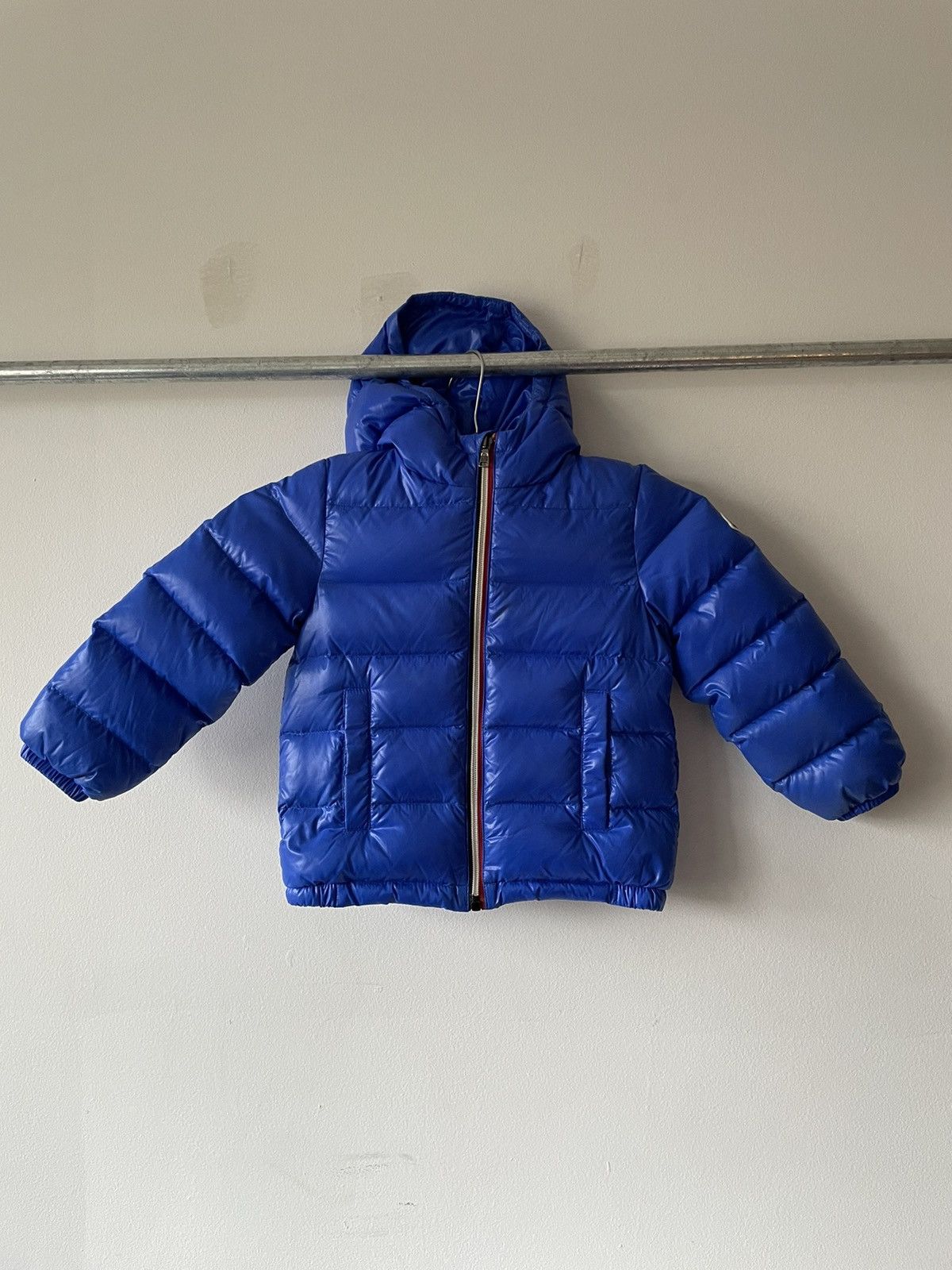 image of Moncler Blue Down Padded Puffer Jacket, Men's (Size 2XS)