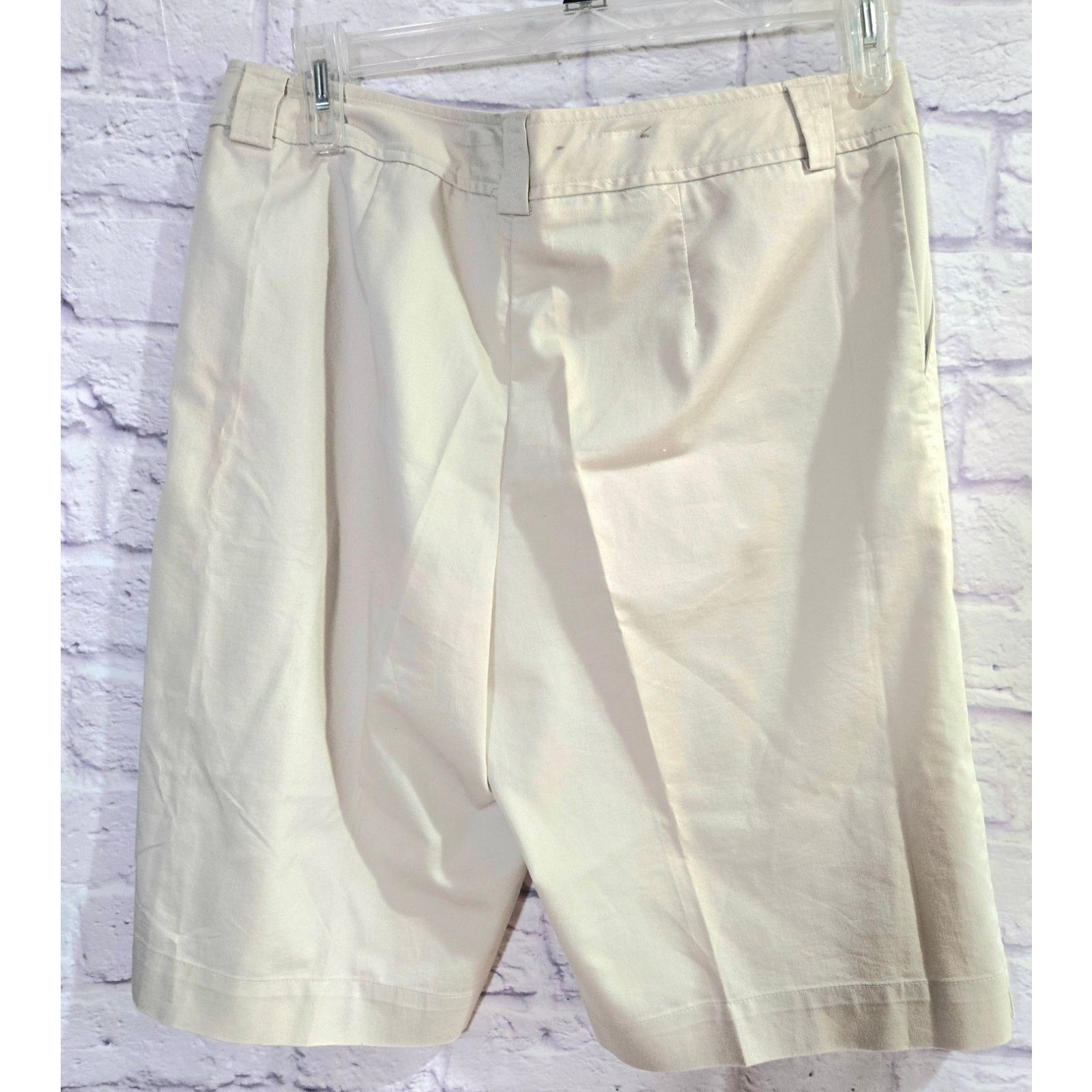 Other White Stage Tan Flat Front Chino Shorts 12 Lightweight Size 34" / US 12 / IT 48 - 2 Thumbnail