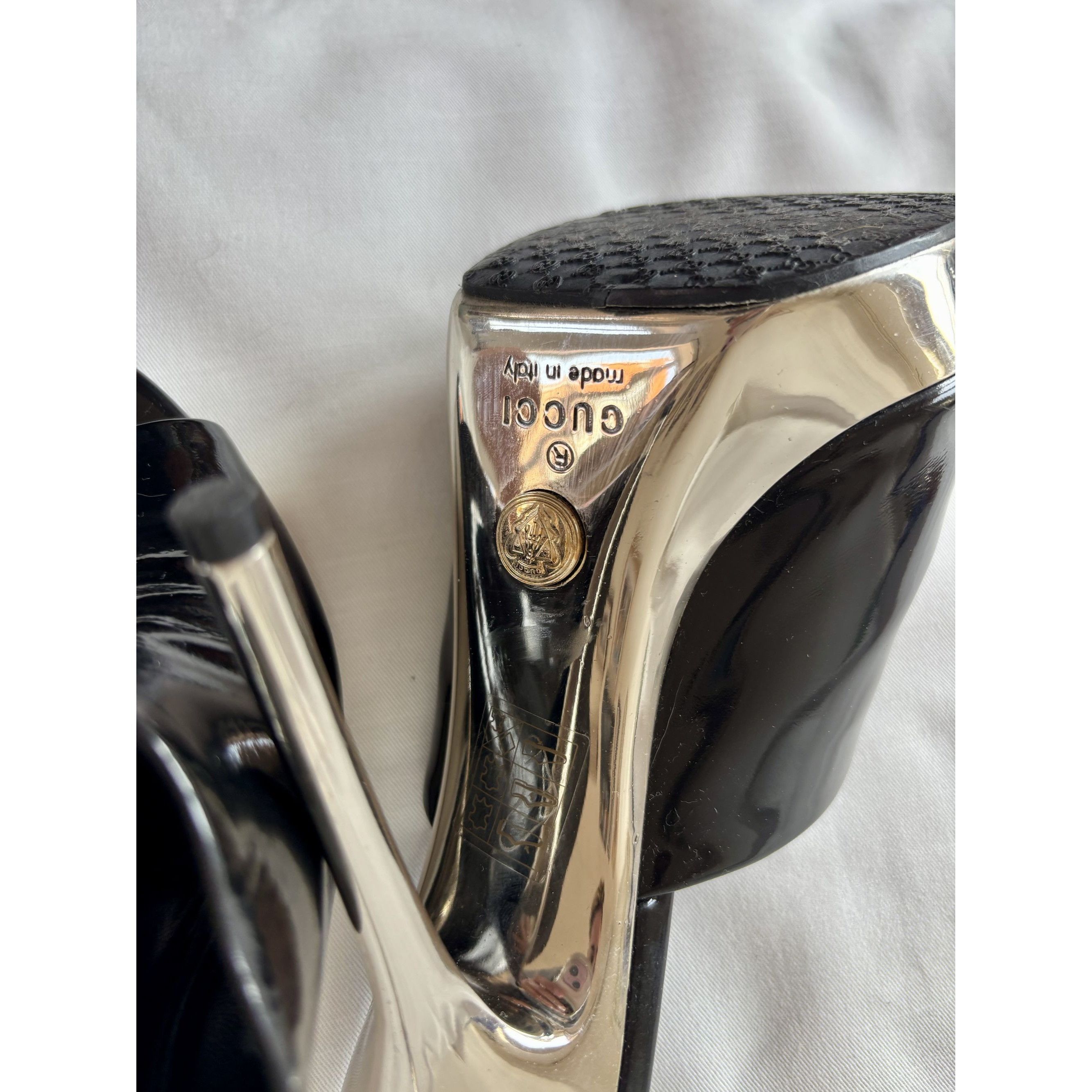 Gucci Gucci black platform sandals – vintage Y2K, EU 38, very good Size US 8 / IT 38 - 8 Thumbnail