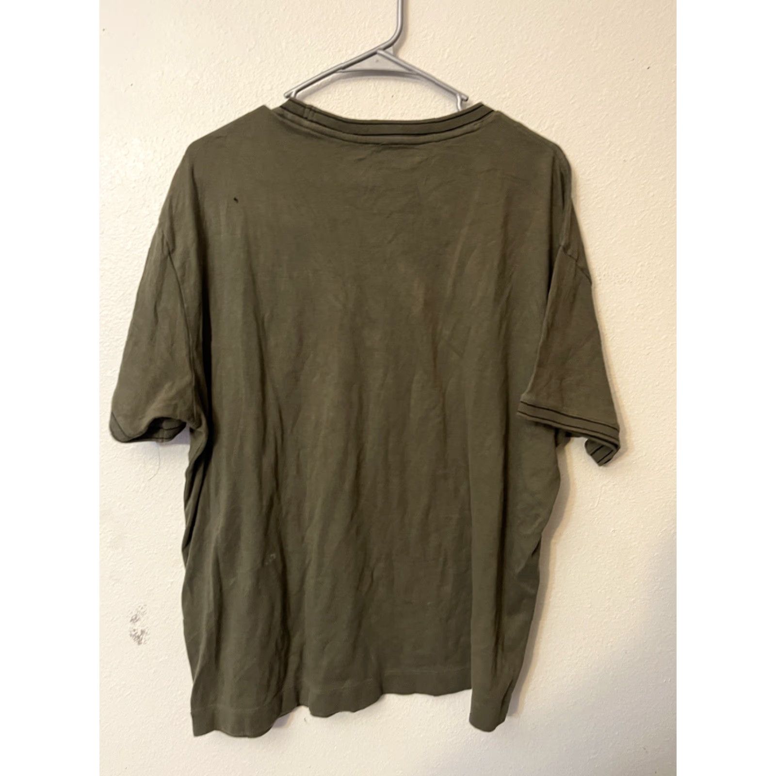 Express VINTAGE Express Shirt Mens L Green Crew Neck Short Sleeve Stretch T-Shirt 90s Concert Casual Size US L / EU 52-54 / 3 - 3 Thumbnail