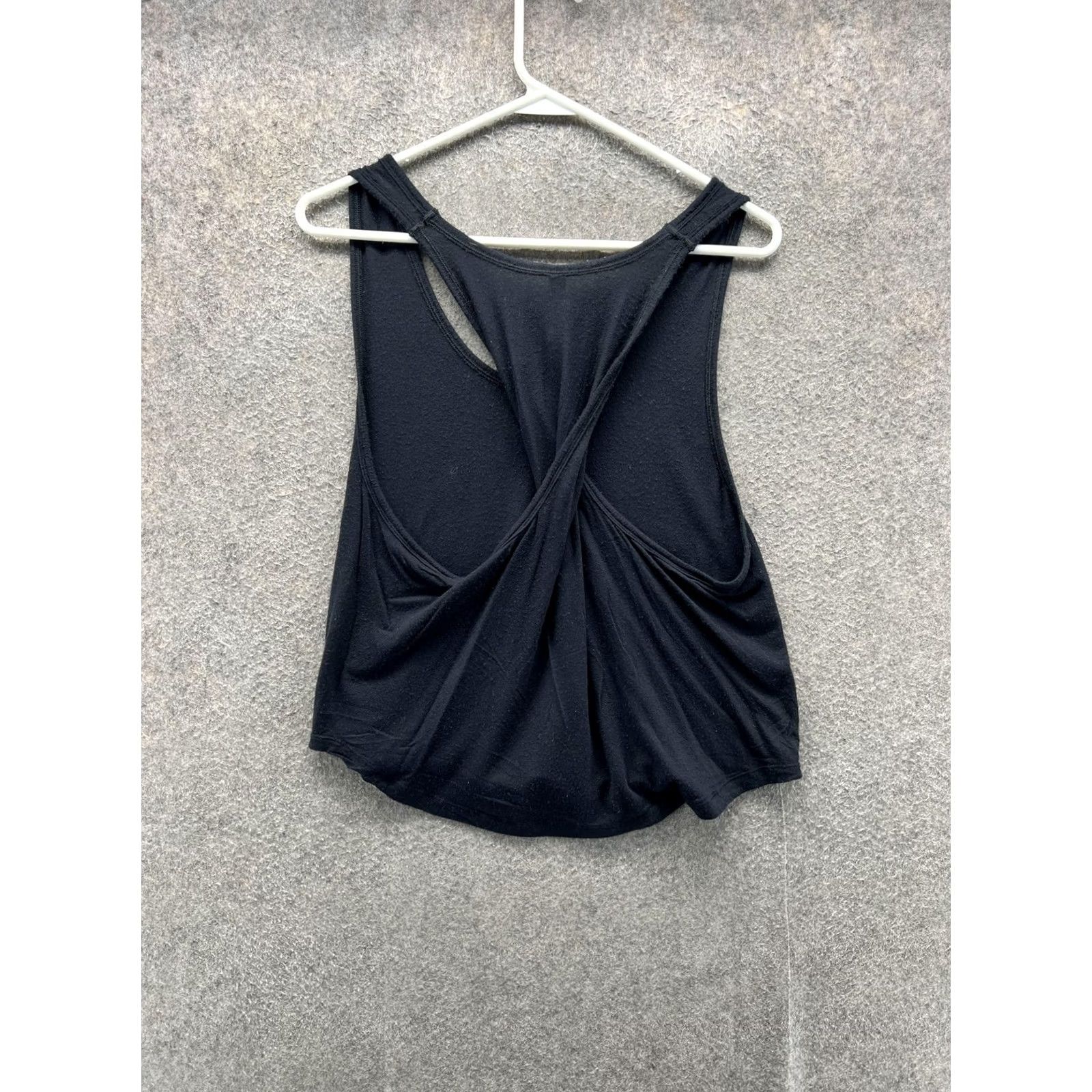Free People Free People Tank Top Womens XS Cropped Black Scoop Neck Racerback Modal Spandex Sleeveless Casual Summer Womens XS/XXS Size XS / US 0-2 / IT 36-38 - 7 Thumbnail
