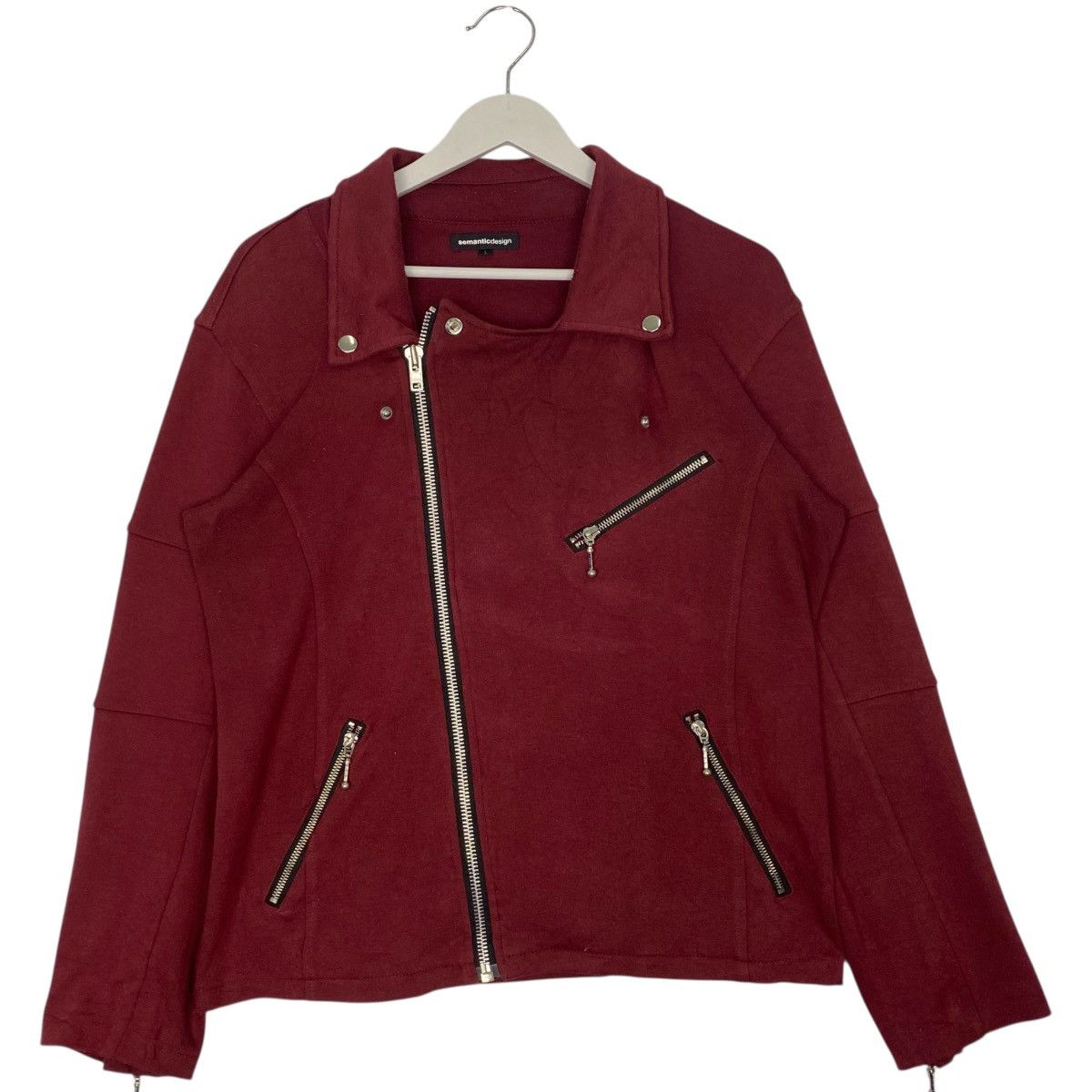 Vintage Vintage Semantics Design Sweatshirt Red Pullover Size L Size US L / EU 52-54 / 3 - 1 Thumbnail