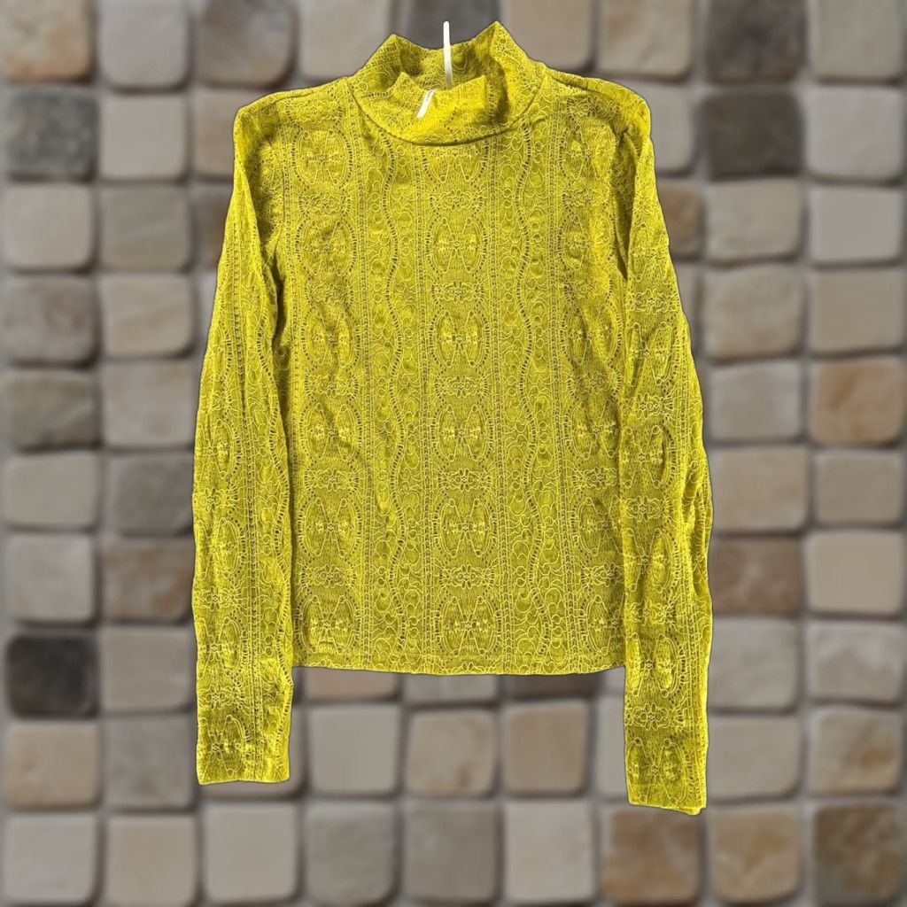 Anthropologie Anthropologie Sweater Adult Medium Yellow Knit Turtleneck Pullover Womens Size M / US 6-8 / IT 42-44 - 1 Thumbnail