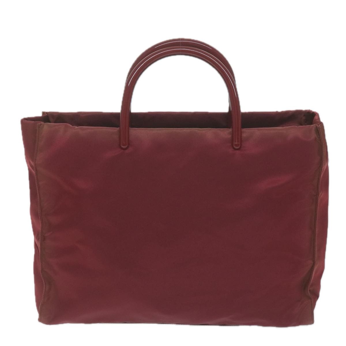 image of Prada Tessuto Handbag in Burgundy, Women's