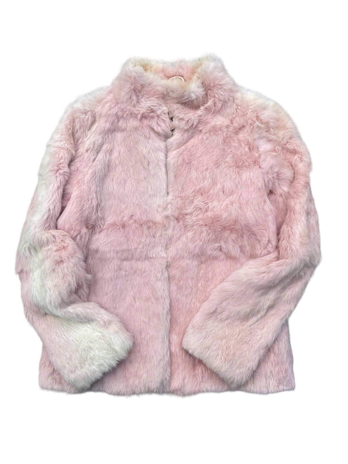 image of And Also x Avant Garde And. A Rabbit Fur Jacket Balenciaga Style Jacket in Pink, Women's (Size XS)