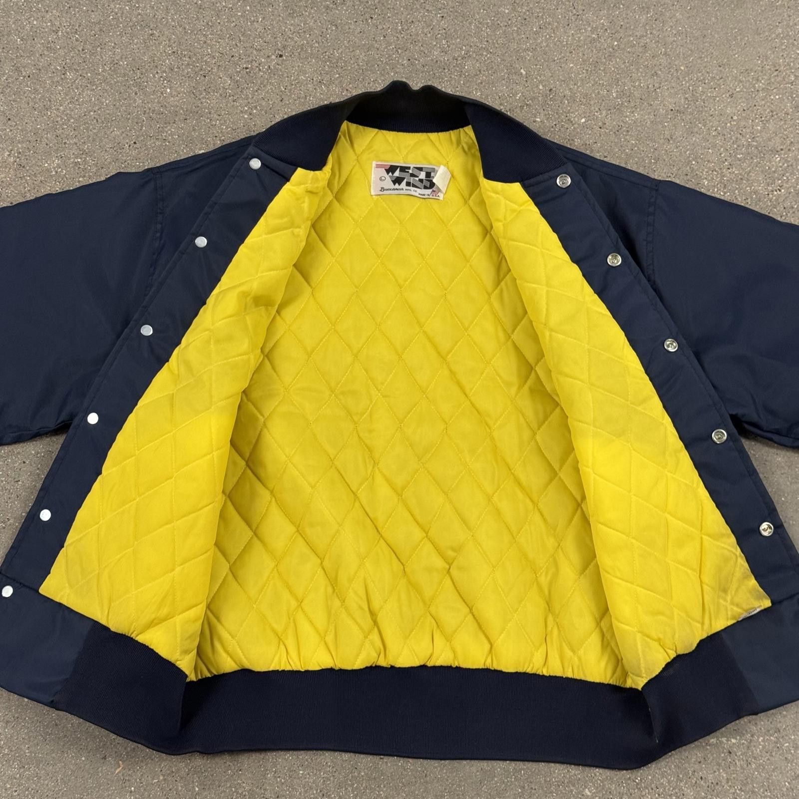 Designer Vtg 70s WEST WIND Bomber Jacket CO Carpenters Made in USA Size US L / EU 52-54 / 3 - 10 Thumbnail