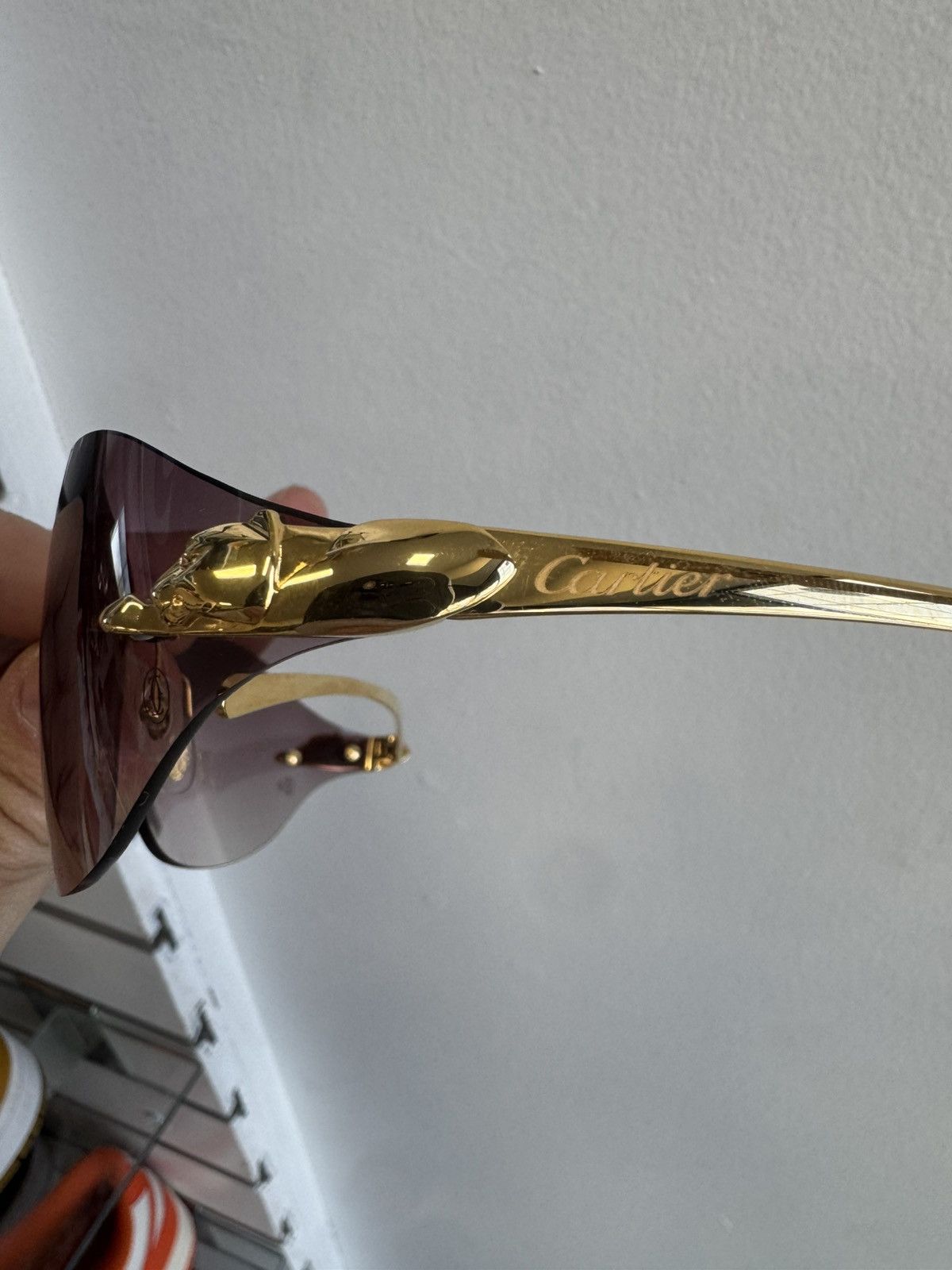 Cartier Cartier Panthère Panther Rimless Sunglasses Non-Prescription Size ONE SIZE - 5 Thumbnail