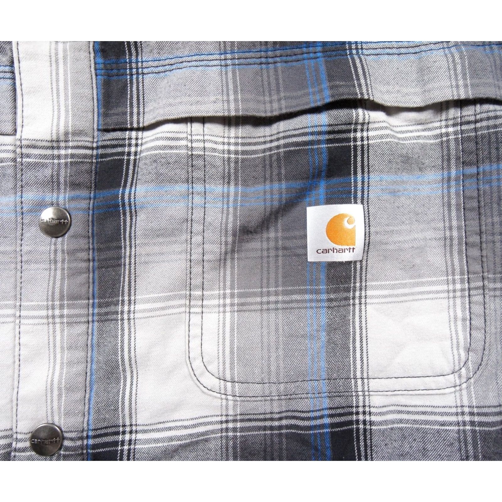 Carhartt Carhartt Jacket Mens XL Button Down Shirt Shacket Snap Workwear Plaid Size US XL / EU 56 / 4 - 3 Thumbnail
