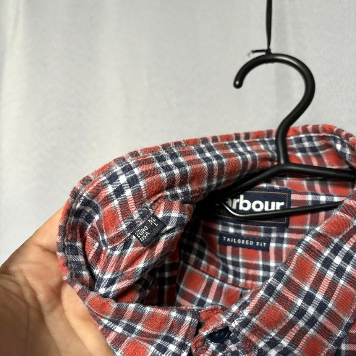 Barbour Barbour shirt button up large orange vintage Size US XL / EU 56 / 4 - 4 Thumbnail