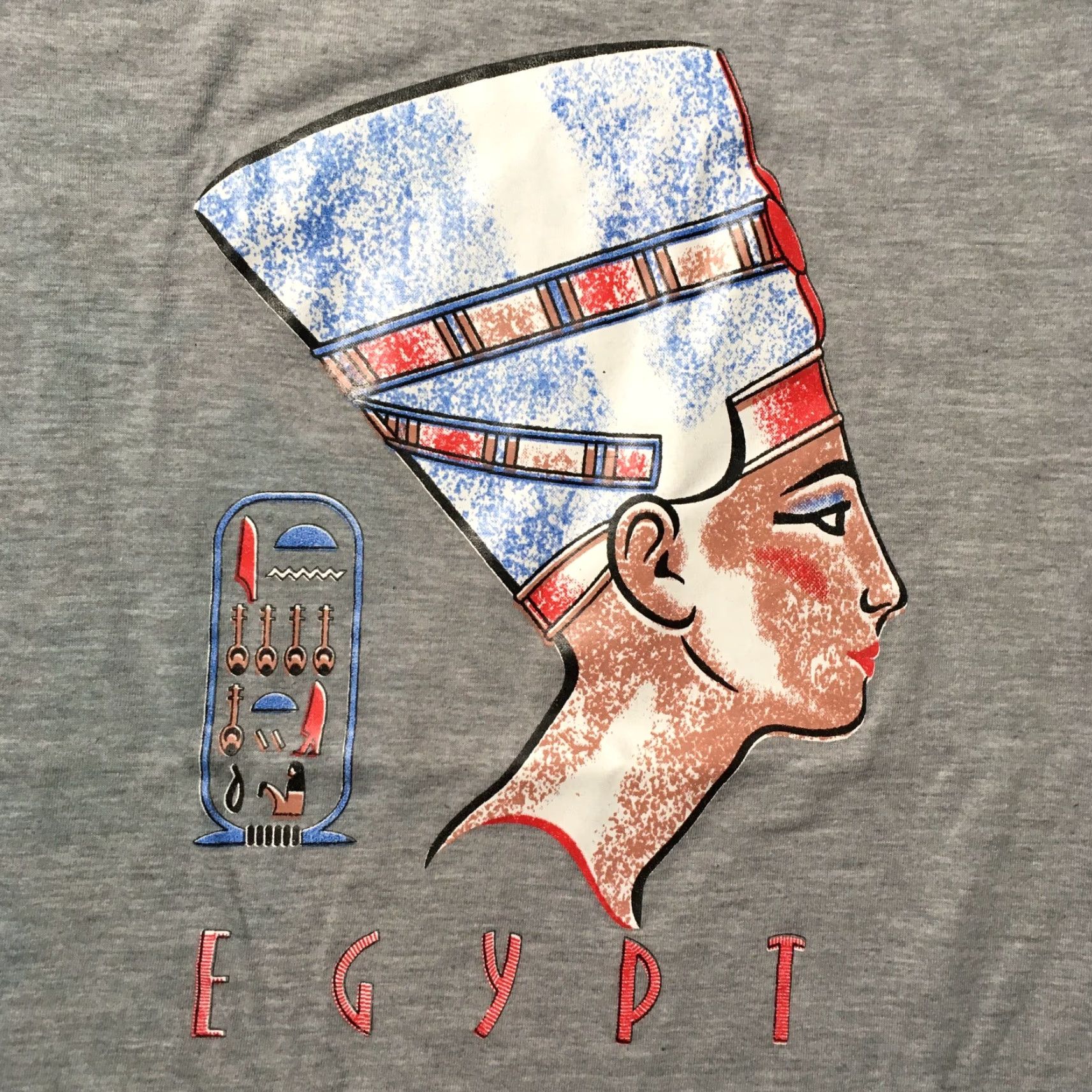 Vintage grey egypt pharaoh egyptian queen cleopatra T Shirt Mens 2XL Size US XXL / EU 58 / 5 - 3 Thumbnail