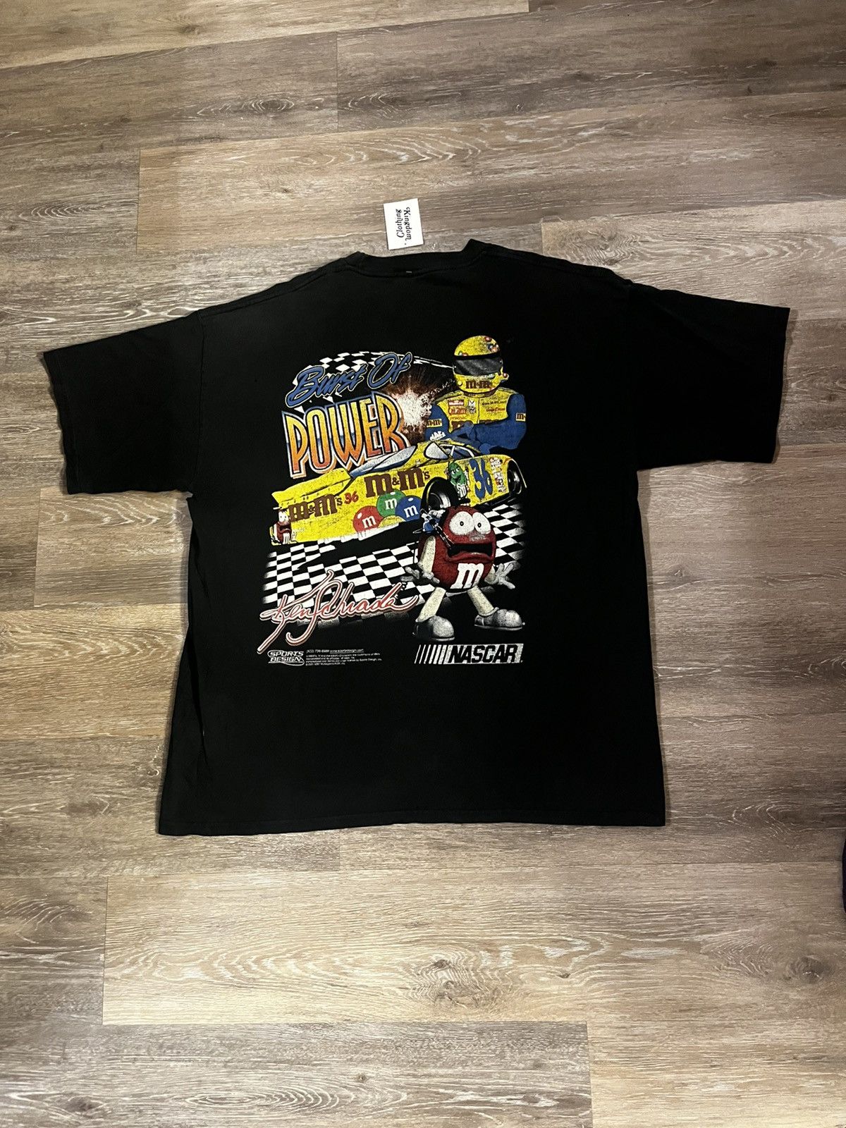 NASCAR Vtg Ken Schrader Double Sided Nascar Racing T-Shirt Size US XXL / EU 58 / 5 - 2 Thumbnail