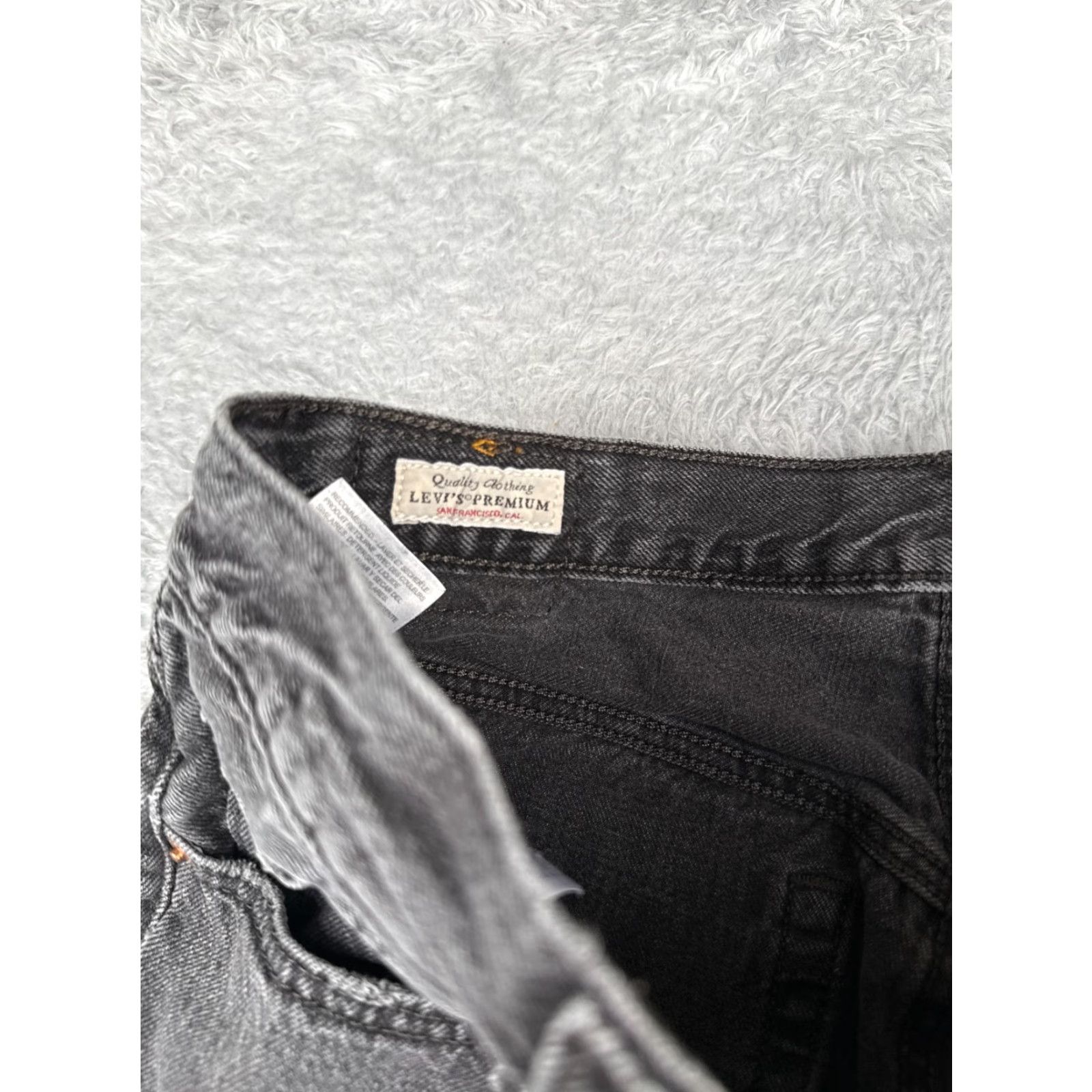 Levi's VINTAGE Levis Jeans Women 501 Skinny Black 29x28 Button Fly Premium Cotton 29 28 Inseam 29 Denim Mens? Size 29" - 6 Thumbnail