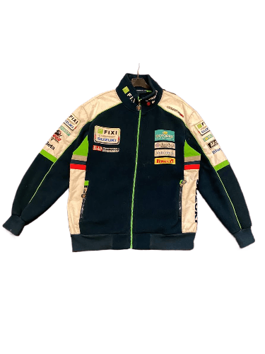 Vintage Suzuki Fixi Motorex Racing Vintage Fleece Zip Jacket Size US L / EU 52-54 / 3 - 1 Thumbnail
