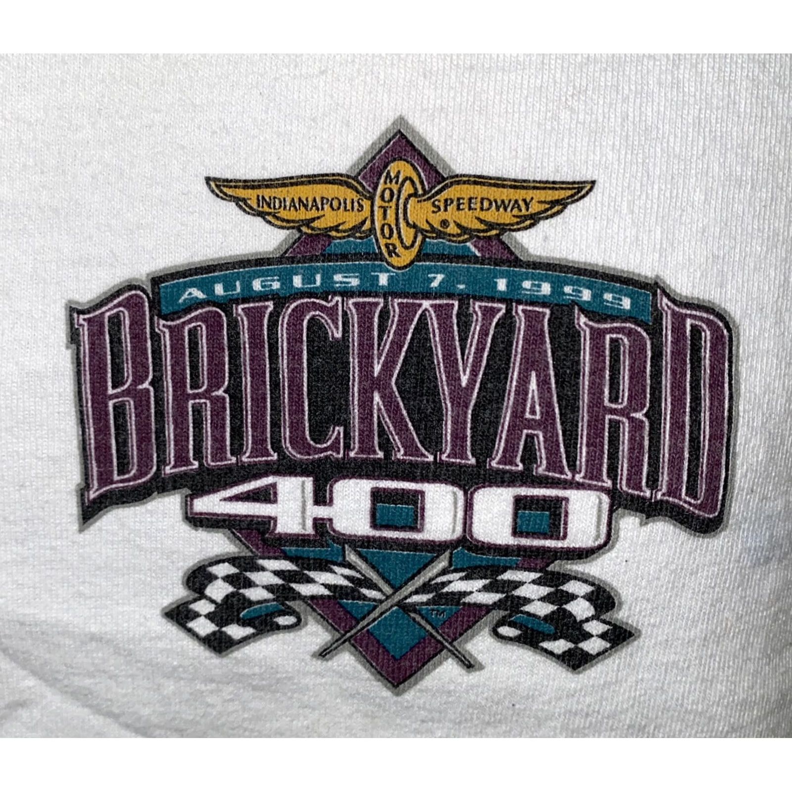 Logo Athletic VINTAGE Logo Athletic T-Shirt Mens White Short Sleeve Brickyard 400 Size L Size US L / EU 52-54 / 3 - 3 Thumbnail