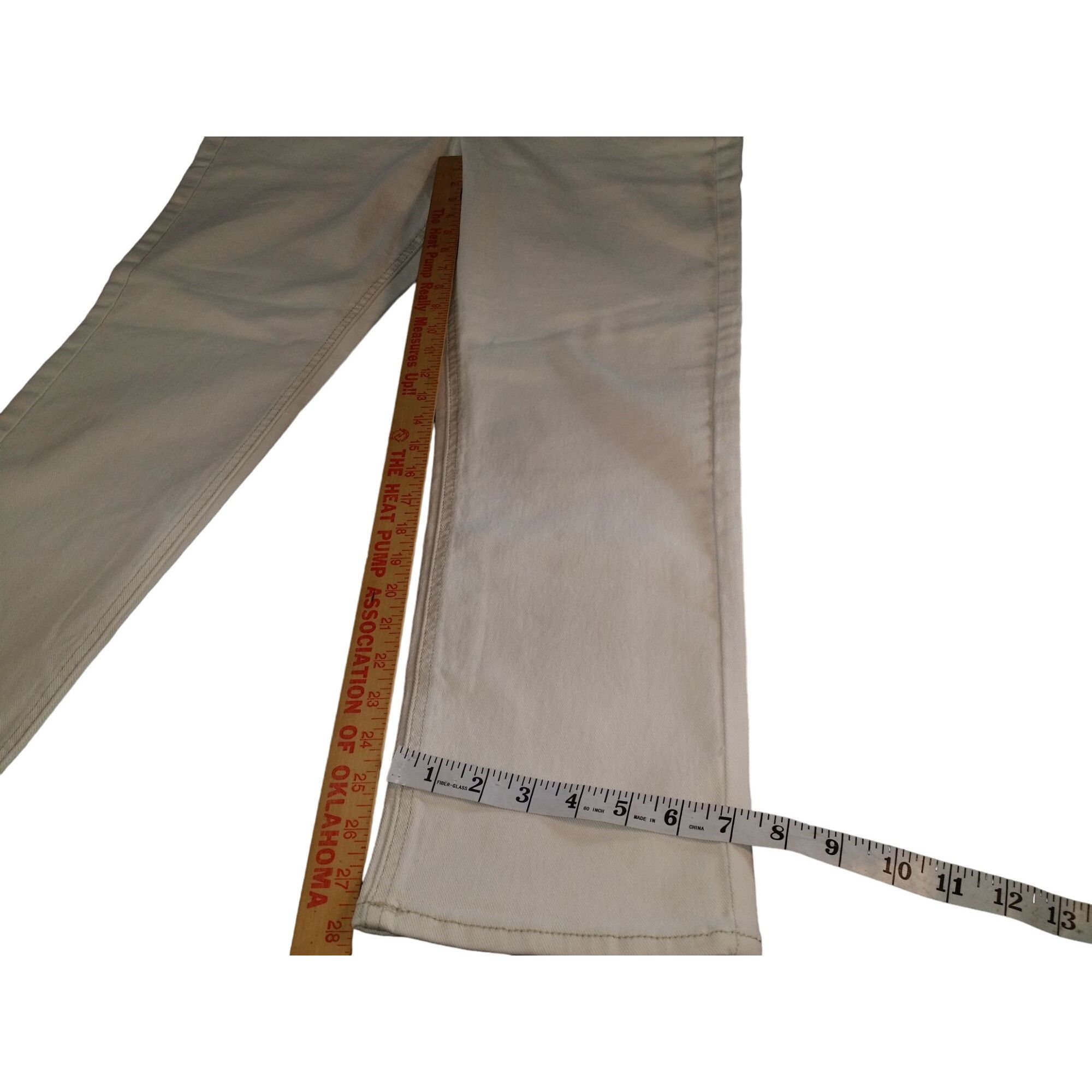 Seven 7 Seven7 Jeans Slim Straight Jeans Women Sz 12 White Denim Eve Size 34" / US 12 / IT 48 - 5 Thumbnail