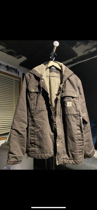 Carhartt Sherpa Lined Utility Jacket in Brown