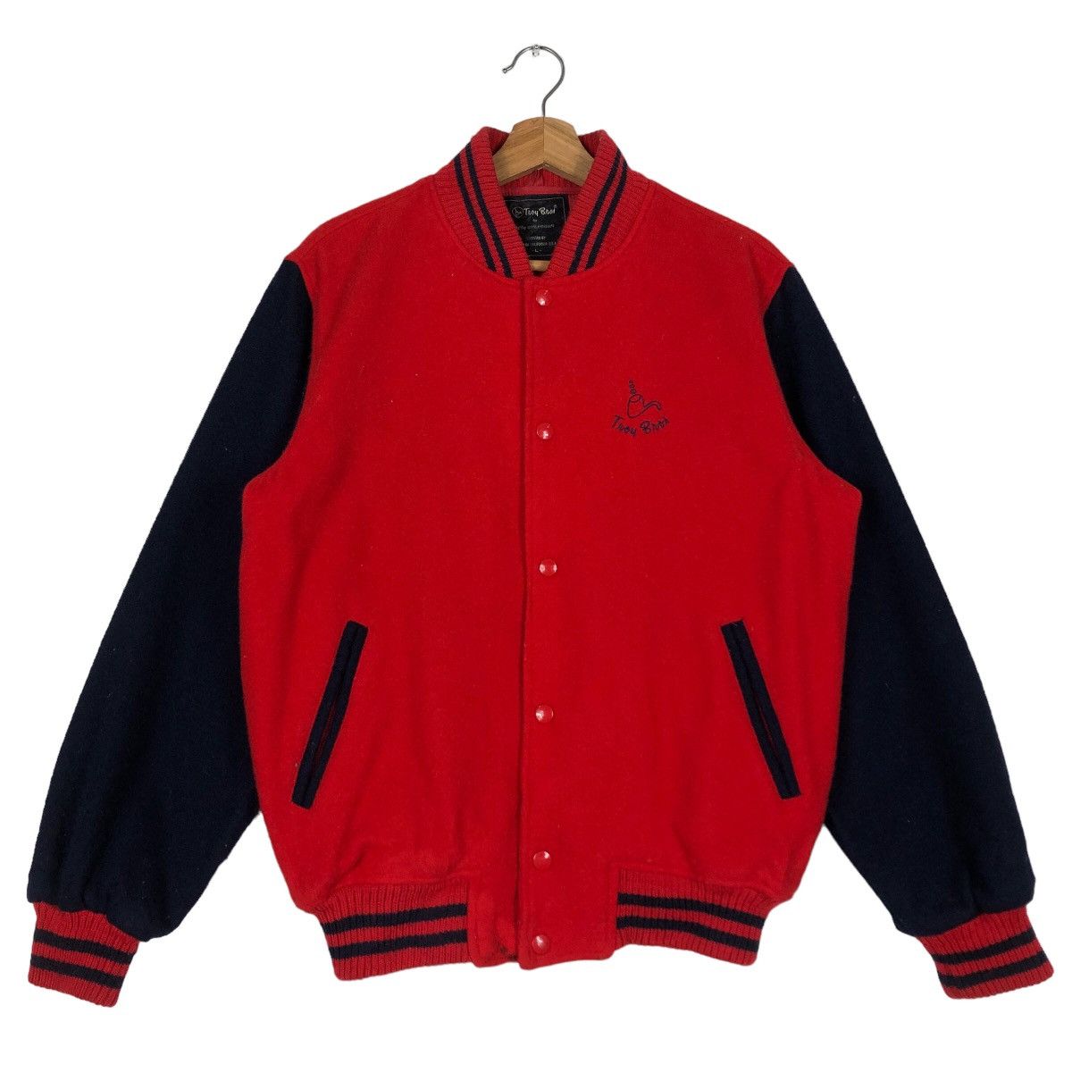 Japanese Brand 🔥90’s Vintage Varsity Jacket Troy Bros Japan Made Size US L / EU 52-54 / 3 - 1 Thumbnail