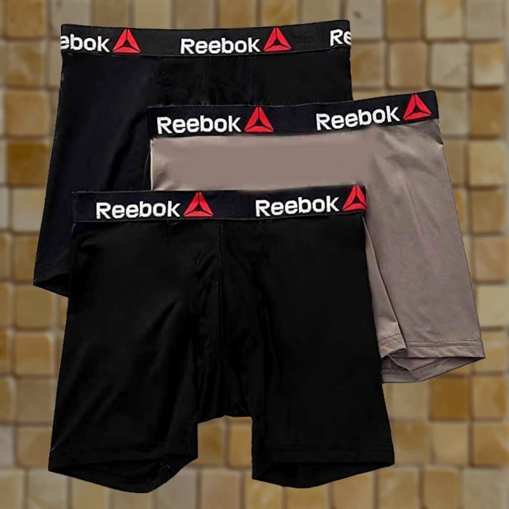 Reebok REEBOK Boxer Briefs Men's Grey Black Essential Comfort Size S 26-30" Waist Multi-Color 3 Pack Underwear Boxer Brief Mens Size 36R - 1 Preview
