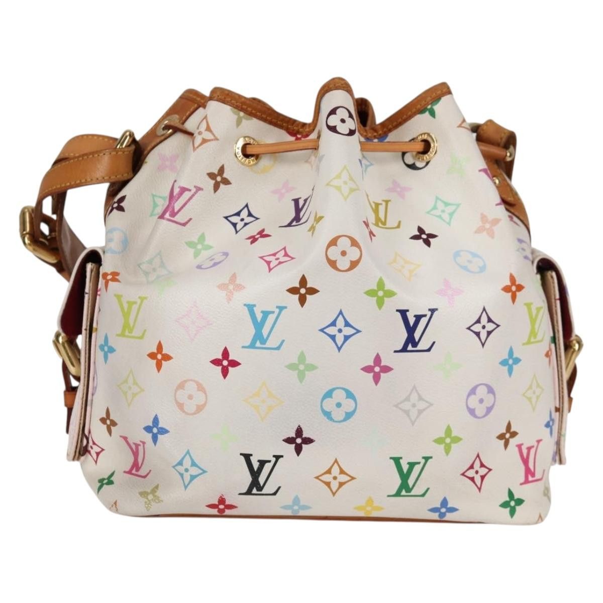 Louis Vuitton LOUIS VUITTON Monogram Multicolor Petit Noe Bag White M42229 Size ONE SIZE - 2 Thumbnail