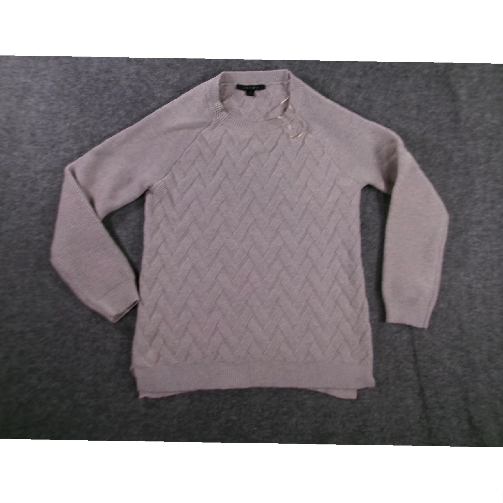 Vintage Cyrus Sweater Womens Small Ivory Cable Knit Textured Cozy Elegant Classic Work Shirt? Size S / US 4 / IT 40 - 2 Thumbnail