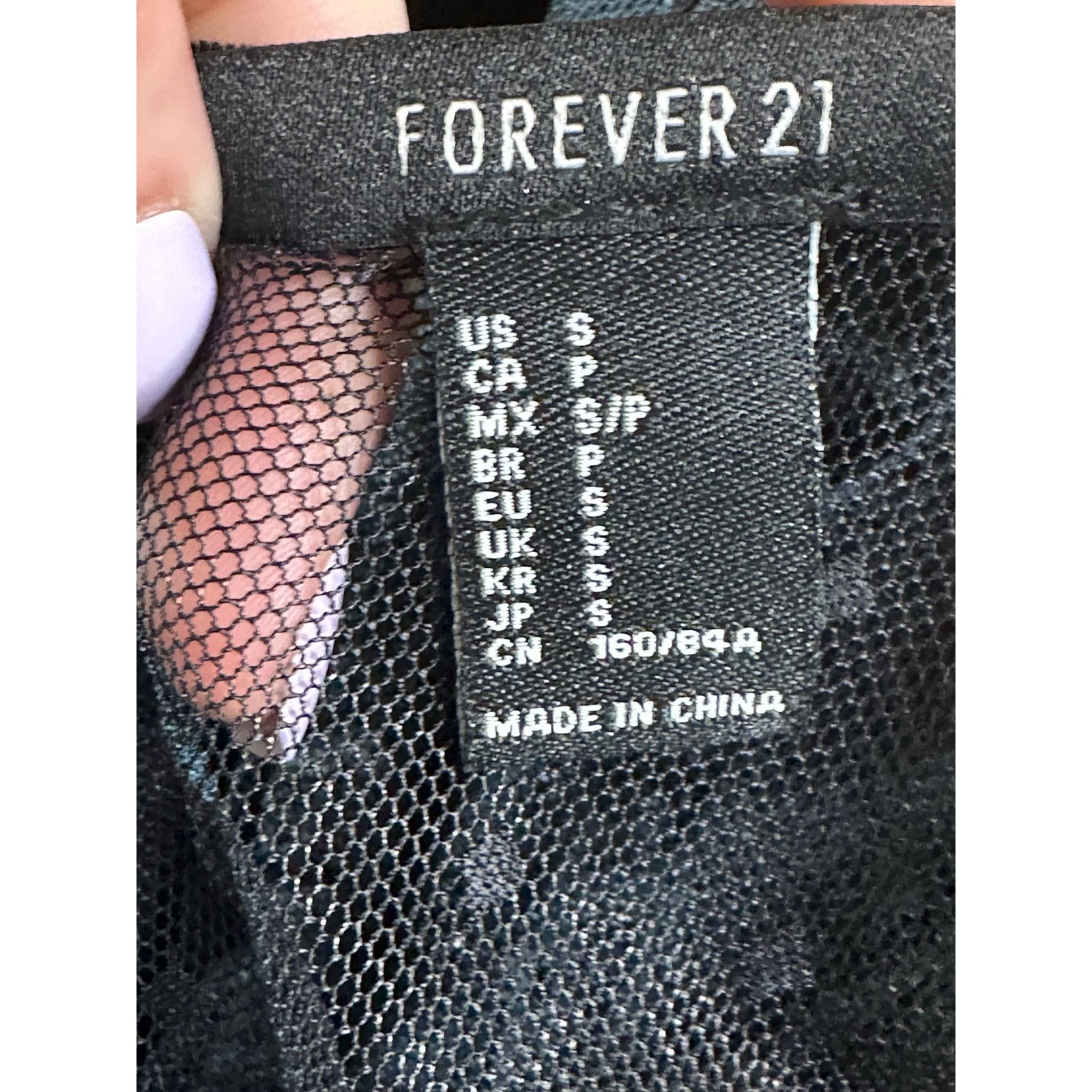 Forever 21 Forever 21 Black Sheer Suede Long Sleeve Mini Dress size S Size S / US 4 / IT 40 - 3 Thumbnail