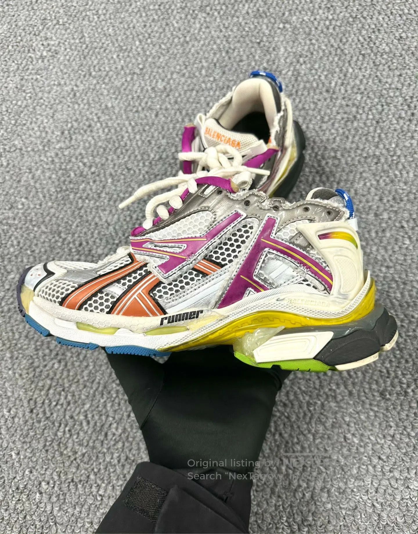 Balenciaga Balenciaga Gray Color Distressed Runner Dad Shoes| Size US 5 / EU 37 - 3 Thumbnail