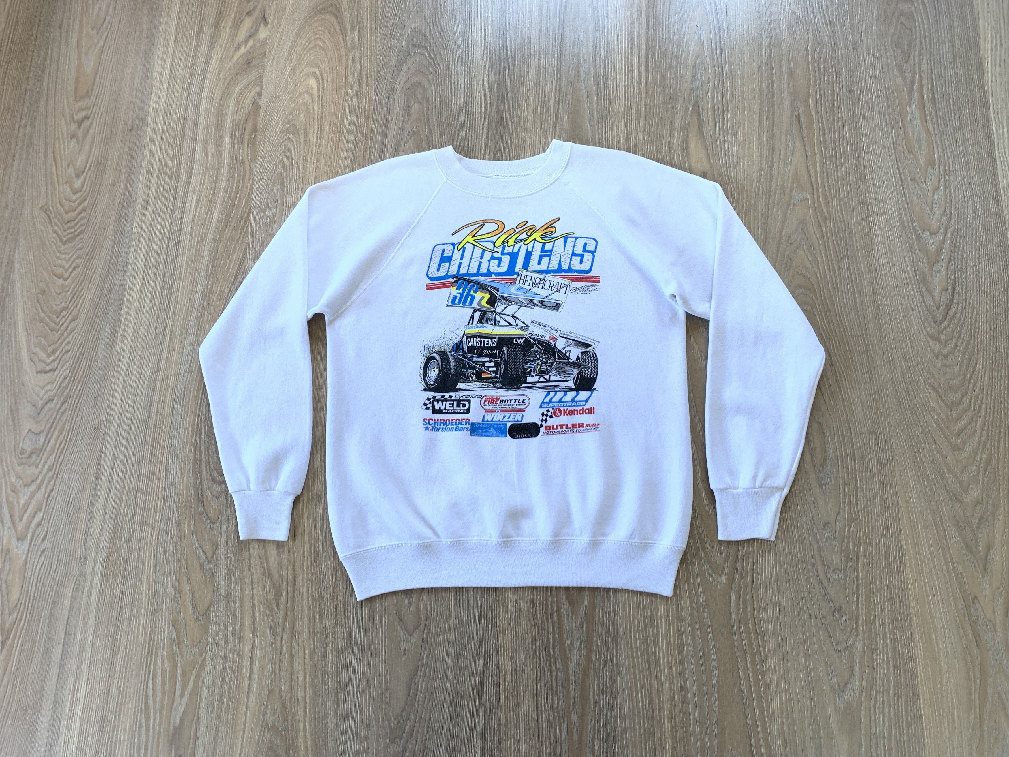 Hanes Hanes USAC Rick Carstens 36 Vintage Sweatshirt Size US L / EU 52-54 / 3 - 1 Thumbnail